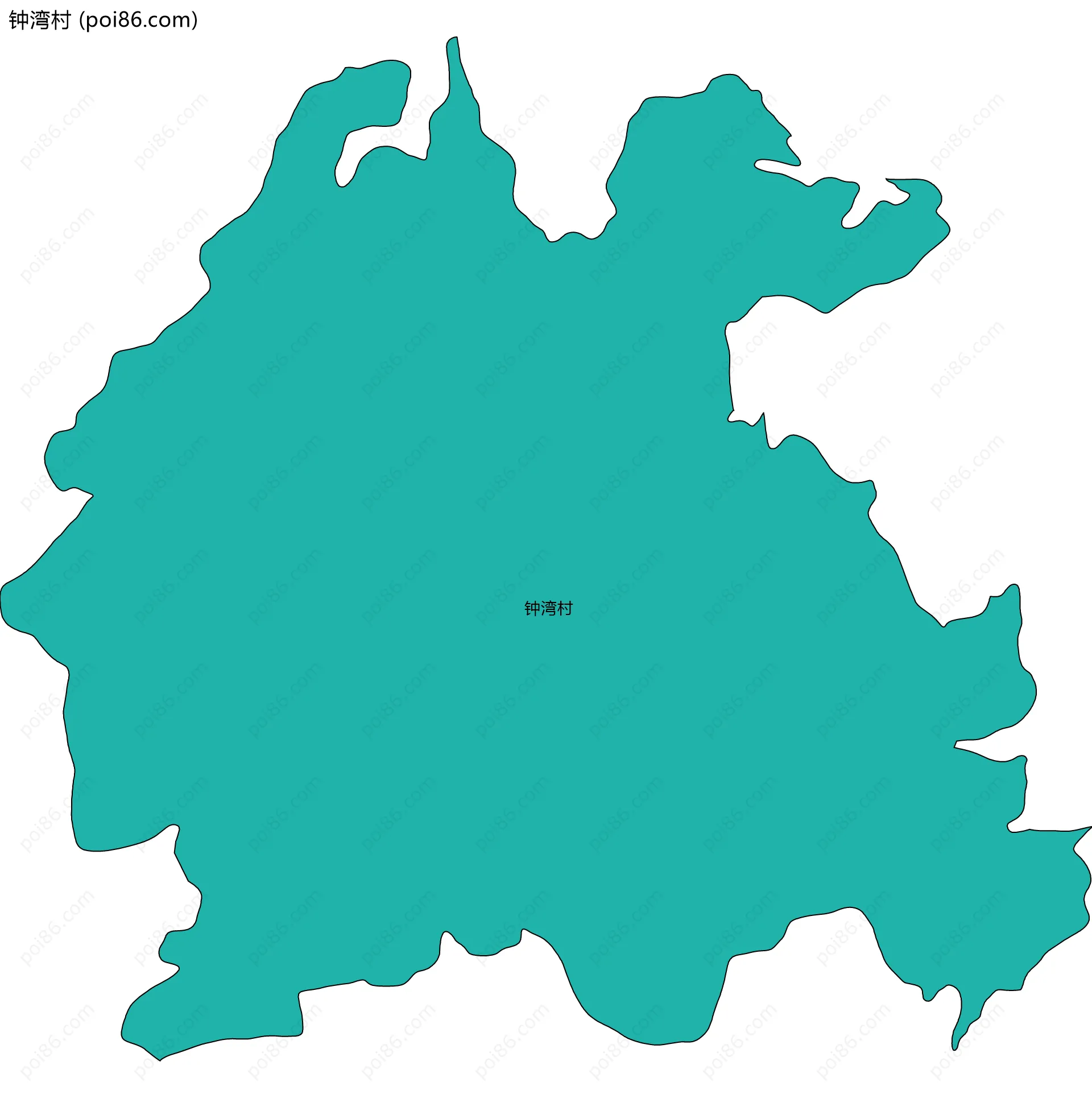 钟湾村边界地图