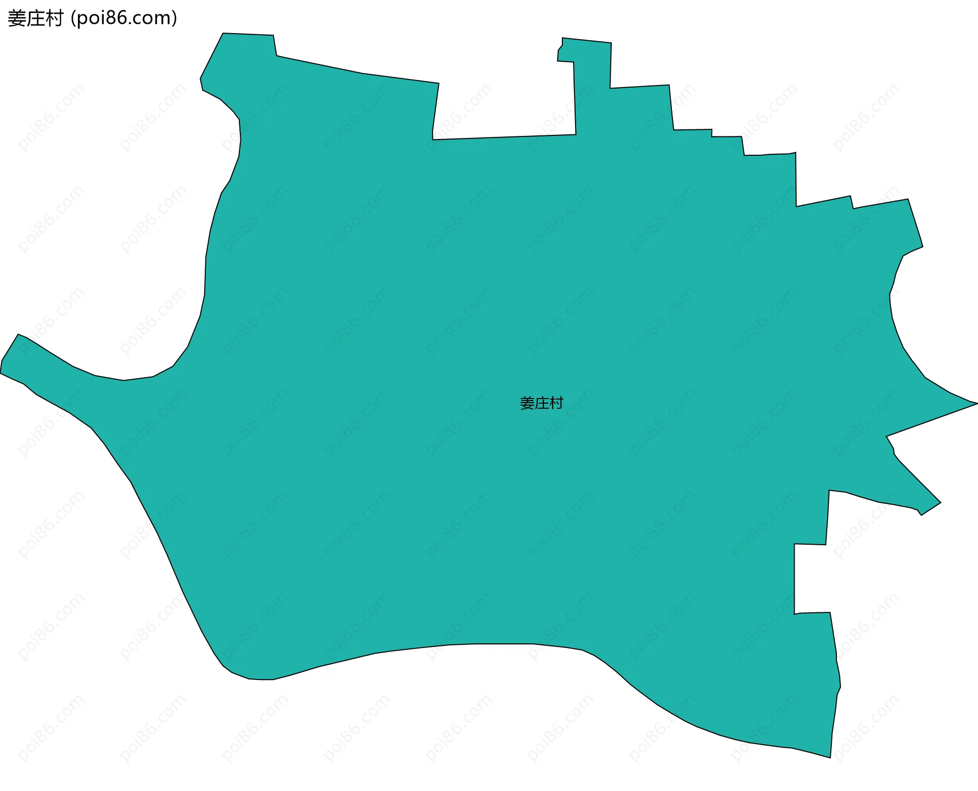 姜庄村边界地图