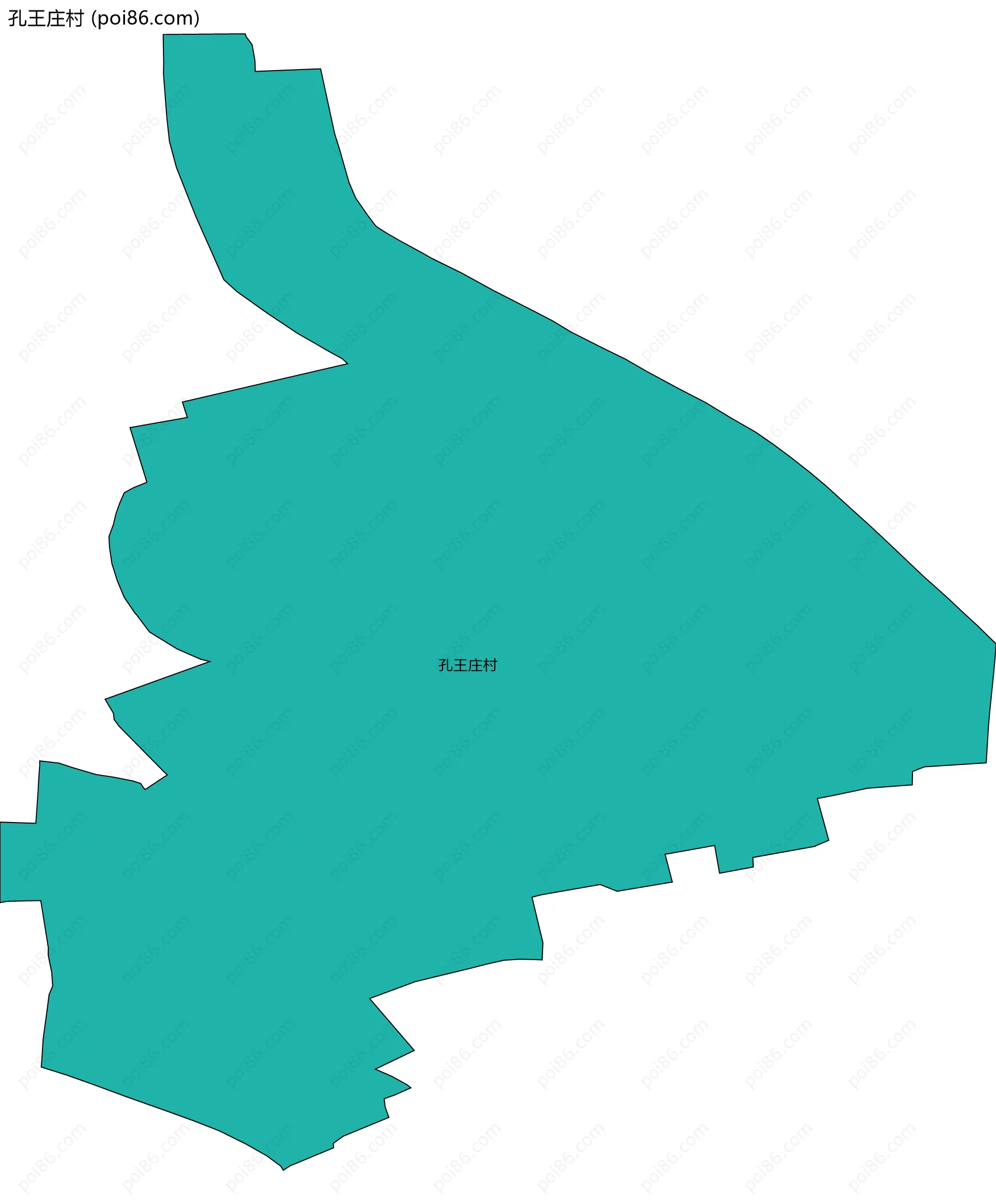 孔王庄村边界地图