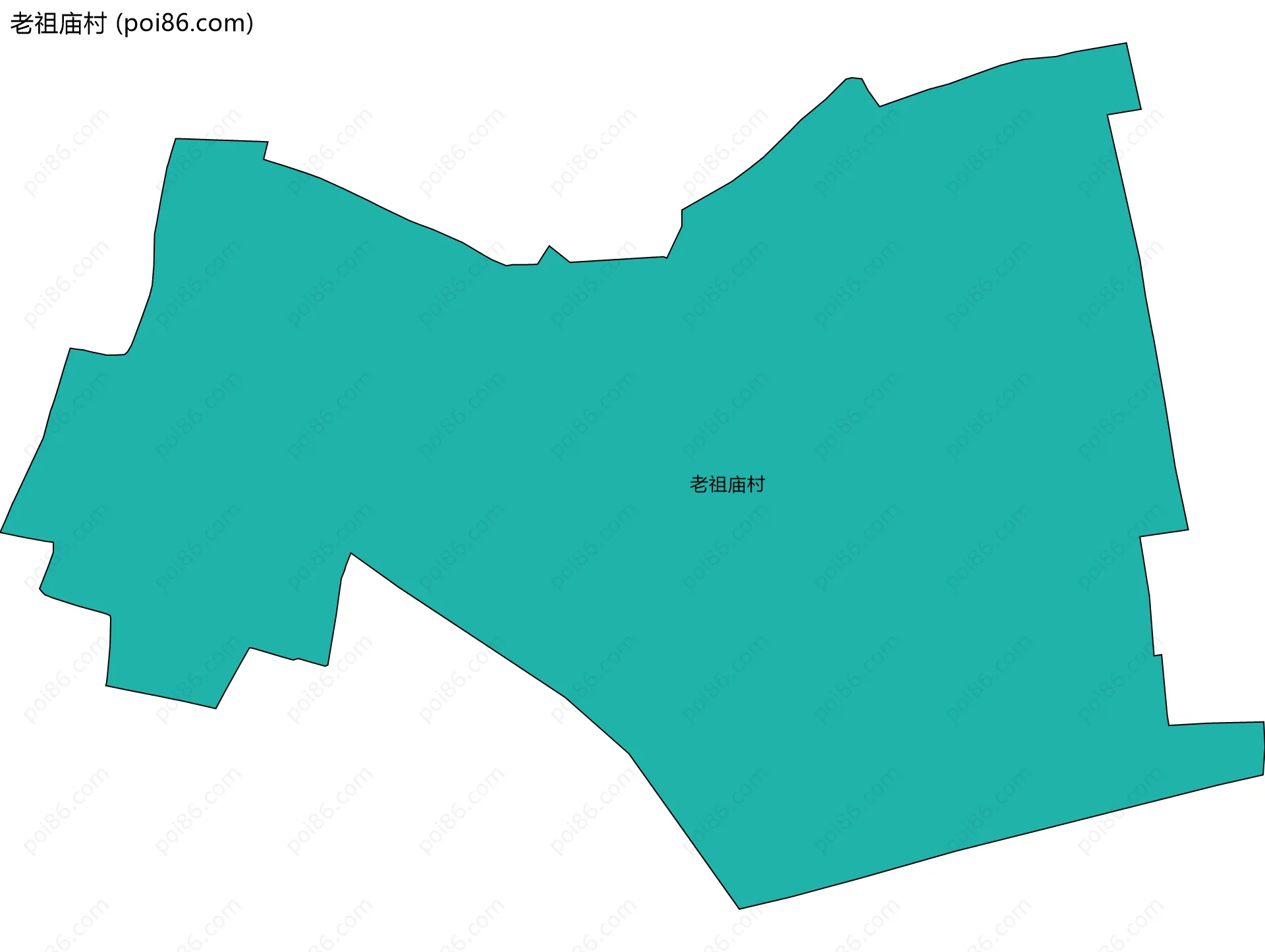 老祖庙村边界地图