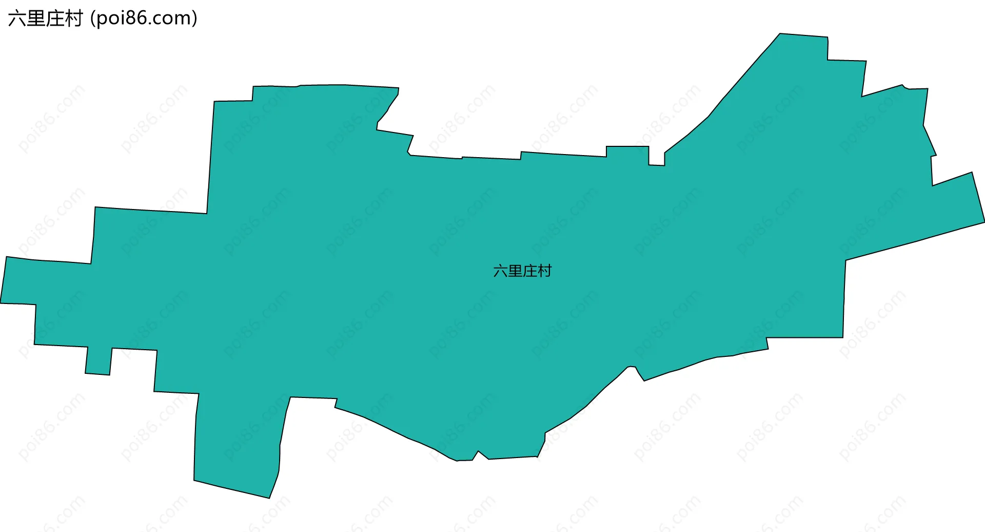 六里庄村边界地图