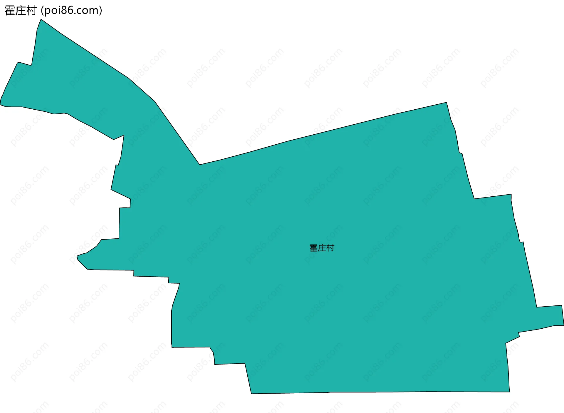 霍庄村边界地图