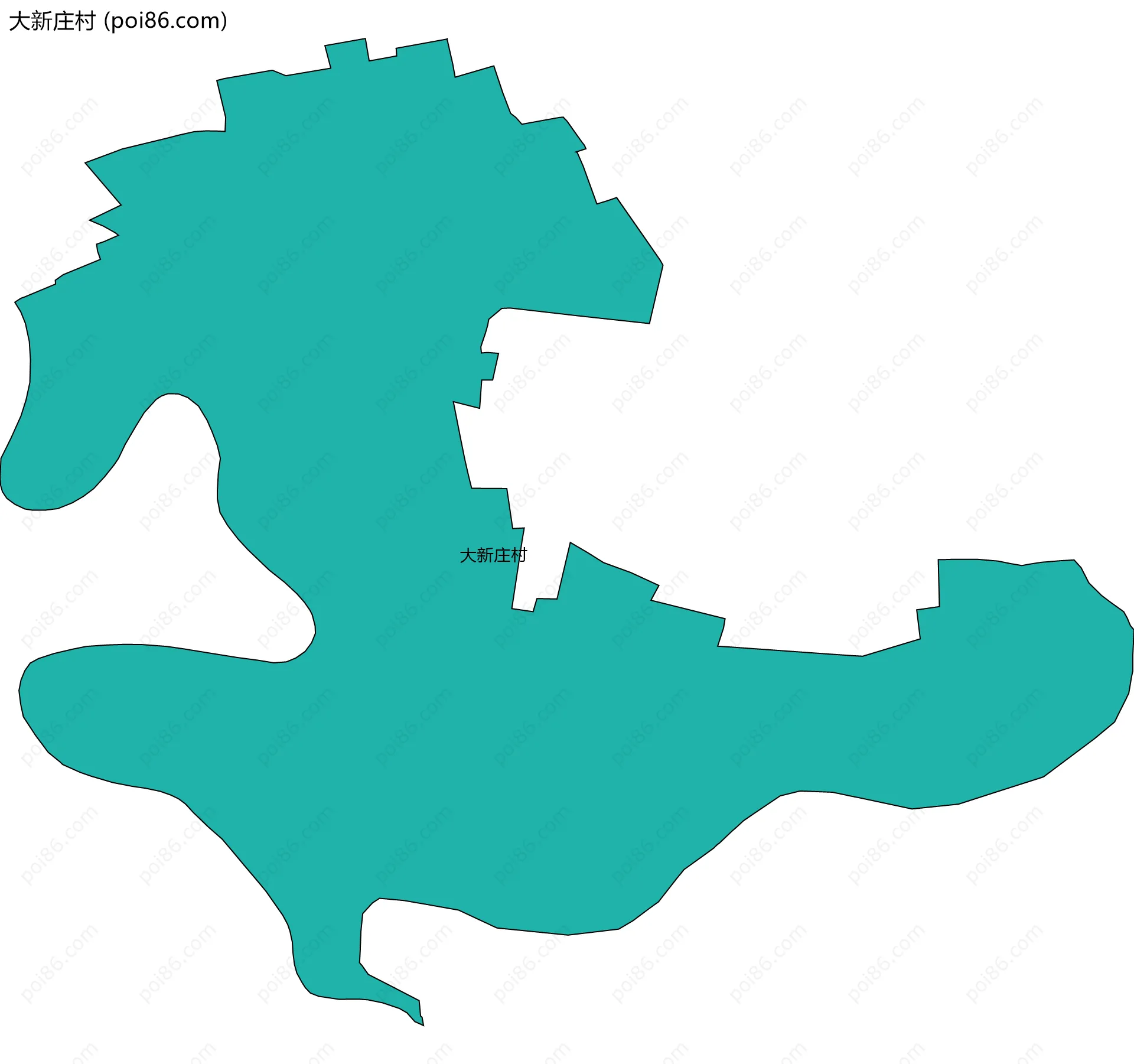 大新庄村边界地图