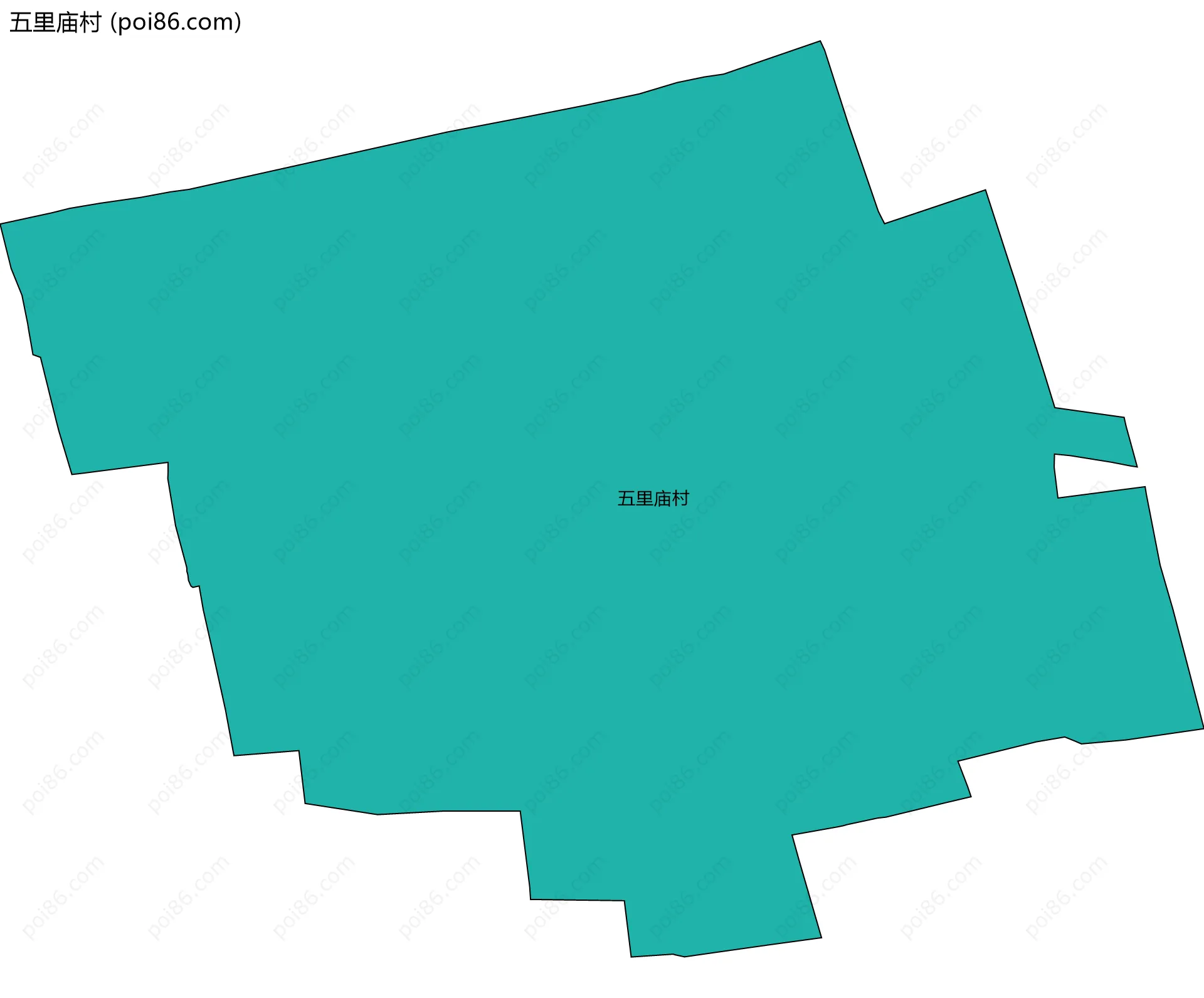 五里庙村边界地图