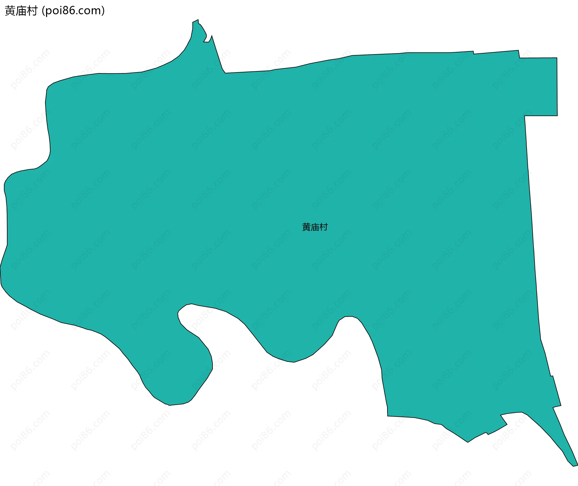 黄庙村边界地图