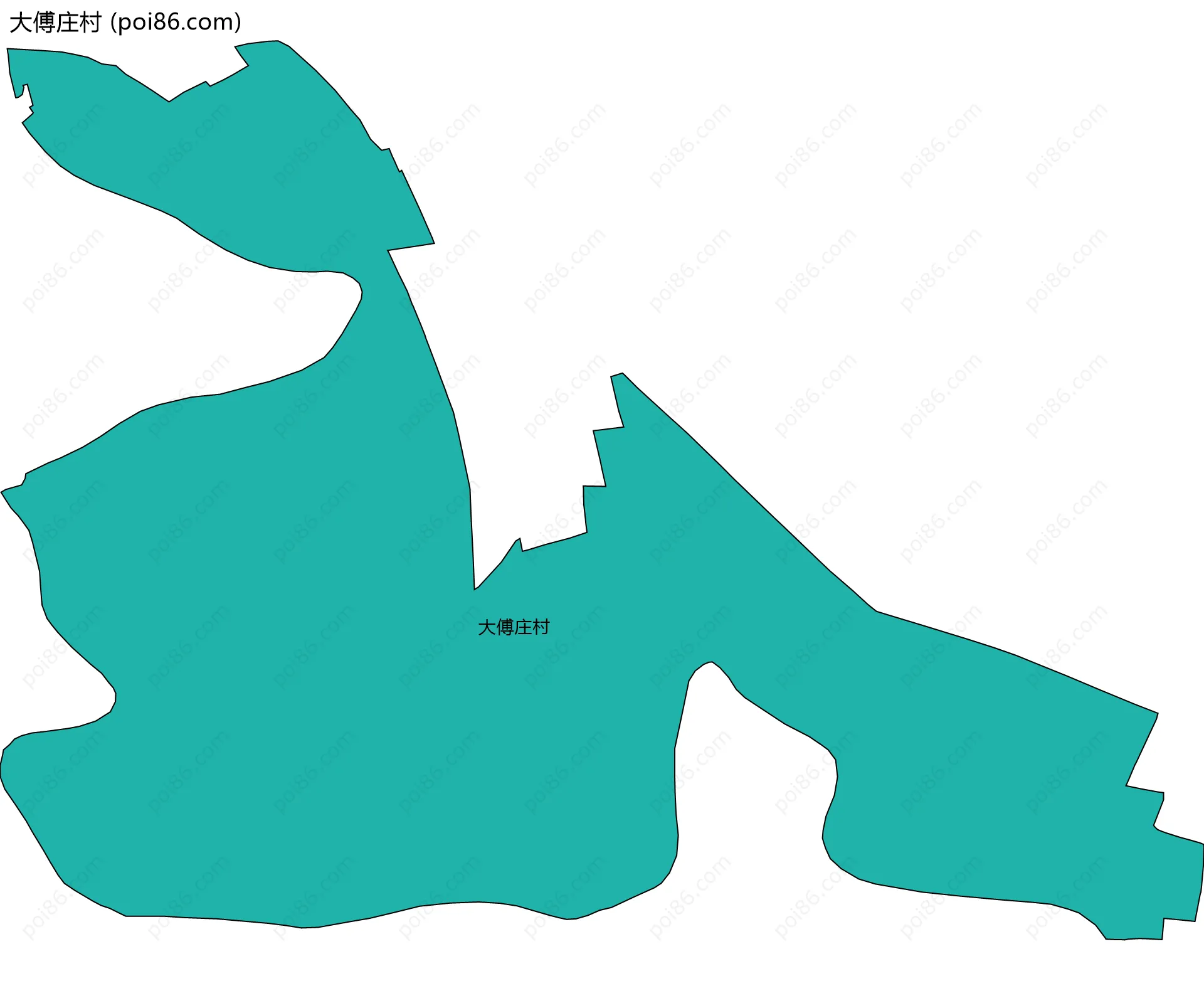 大傅庄村边界地图