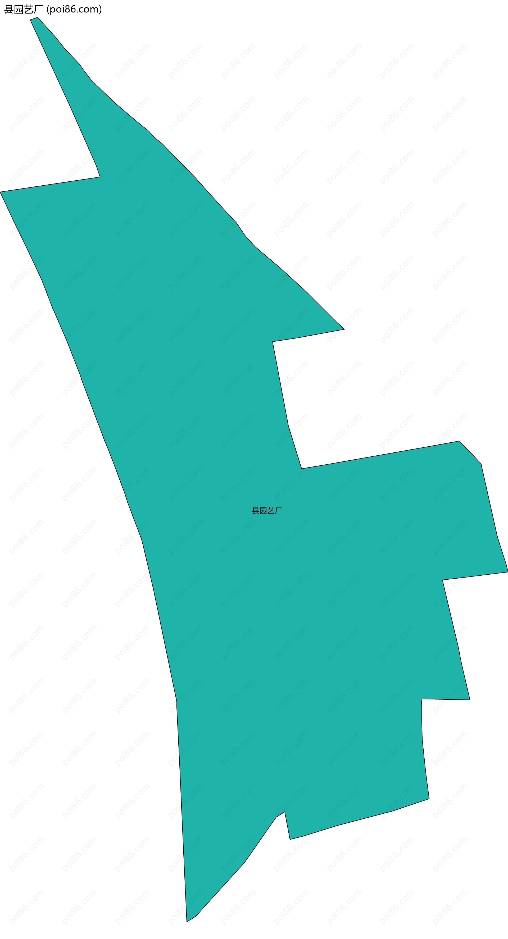 县园艺厂边界地图