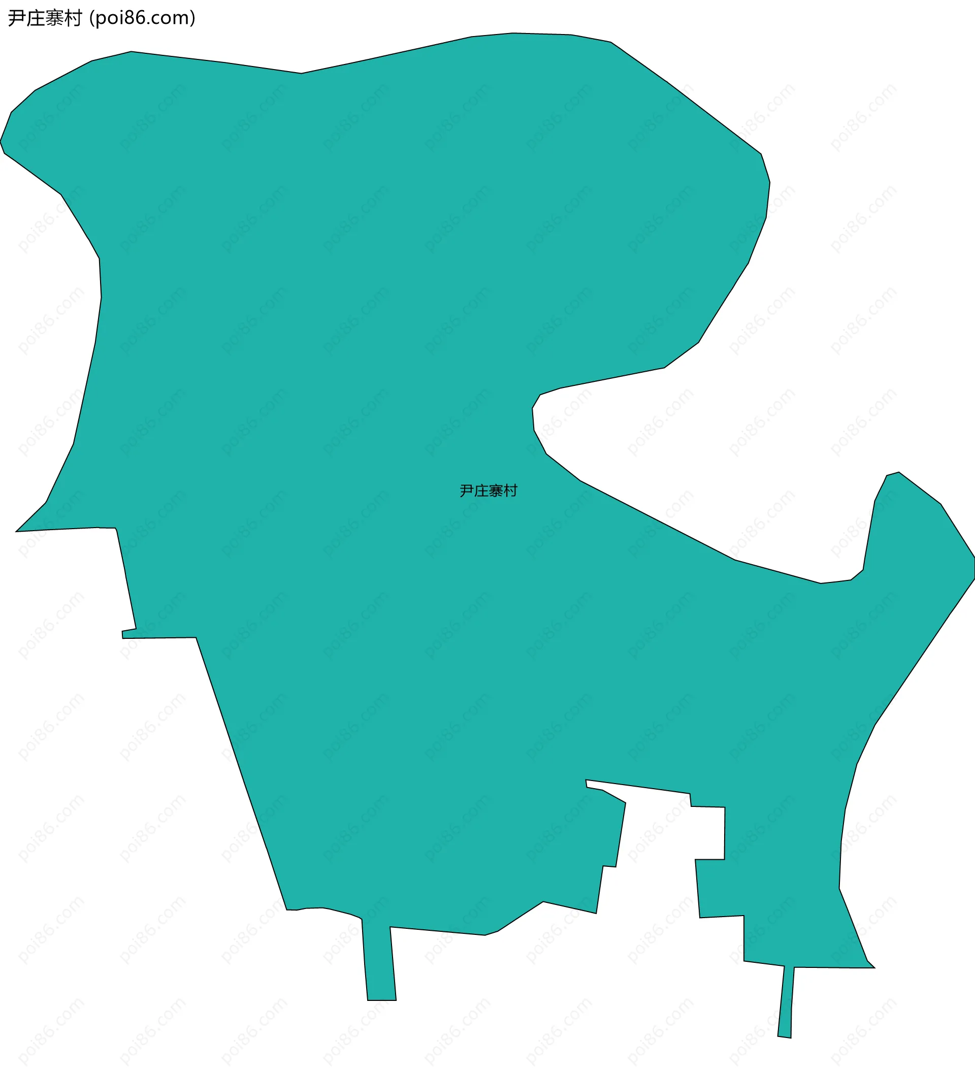 尹庄寨村边界地图