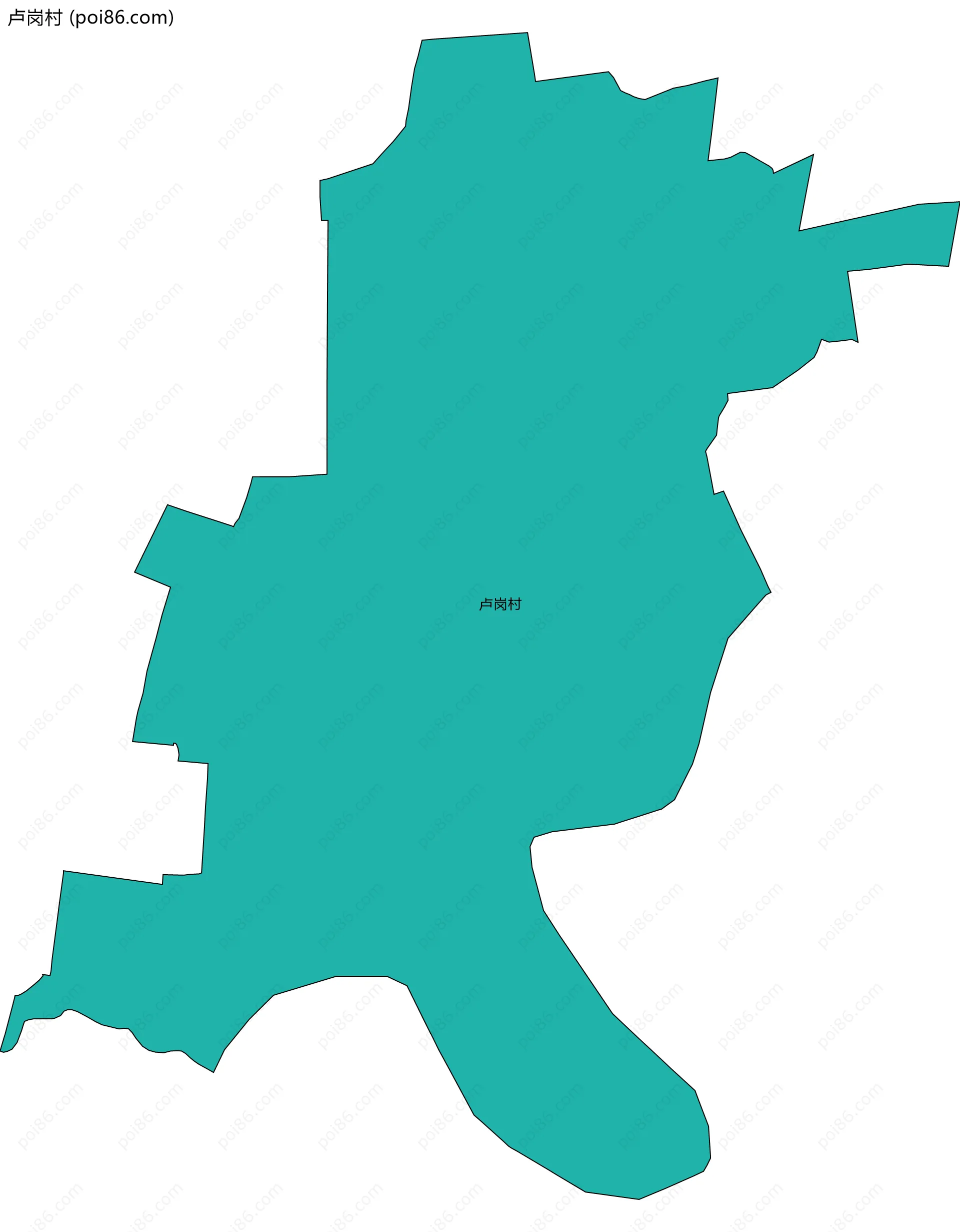 卢岗村边界地图