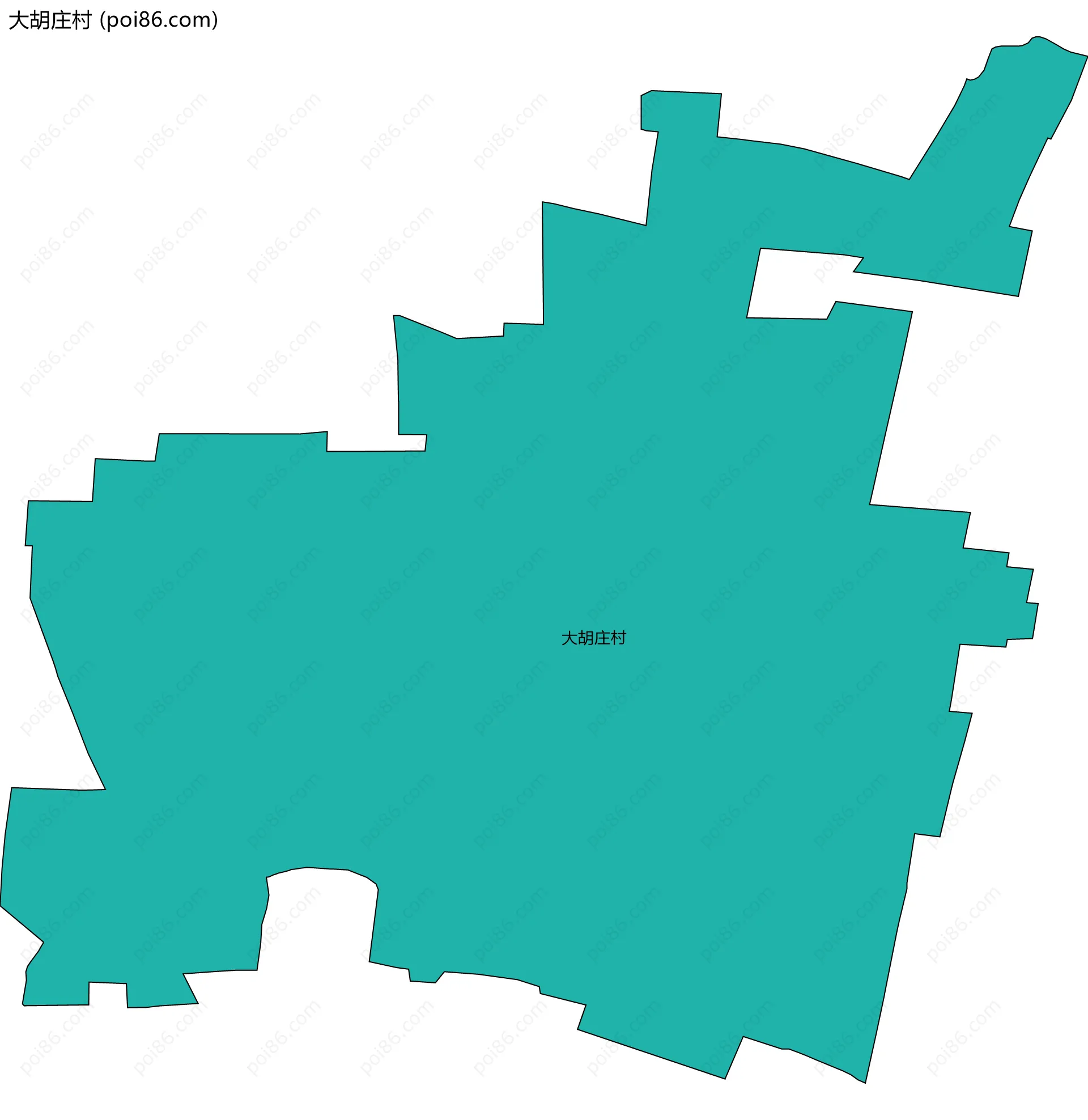 大胡庄村边界地图