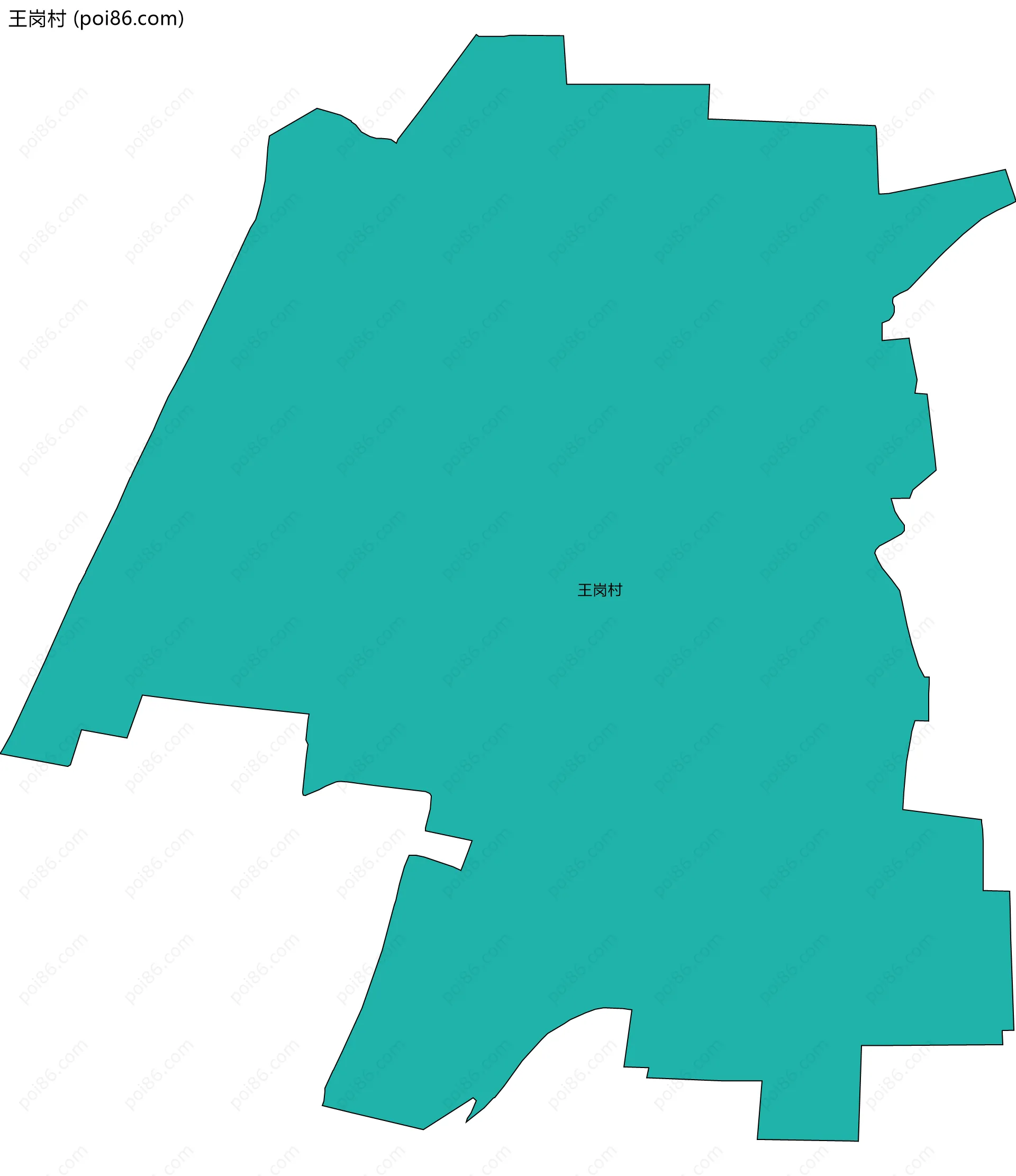 王岗村边界地图