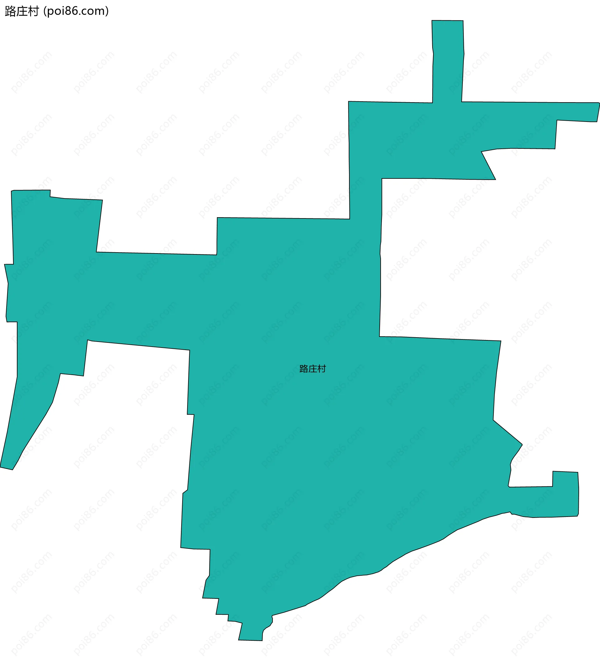 路庄村边界地图