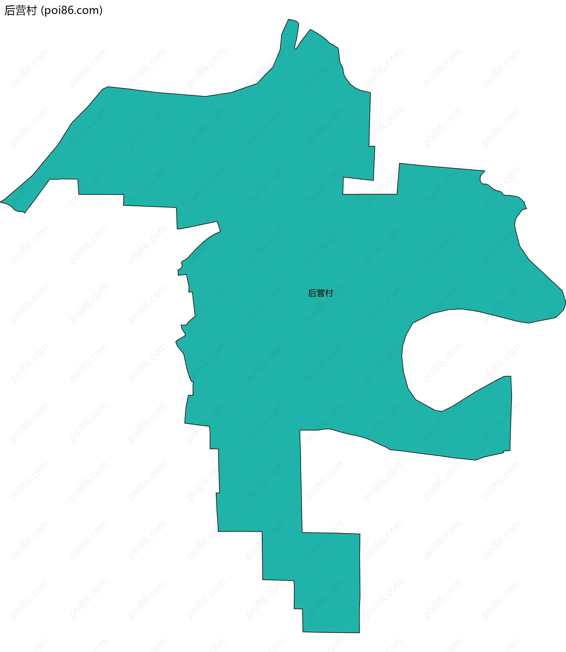 后营村边界地图