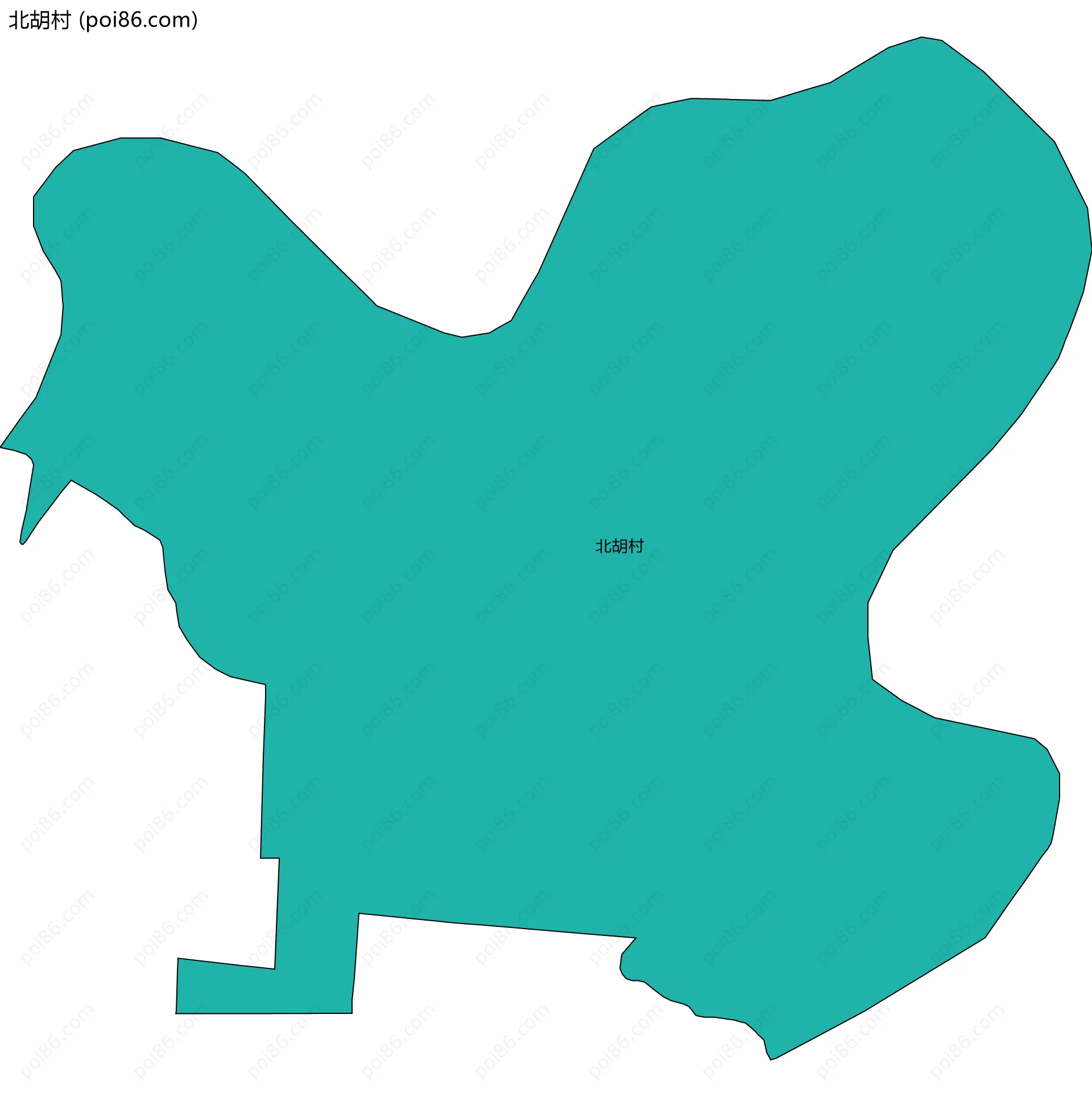 北胡村边界地图