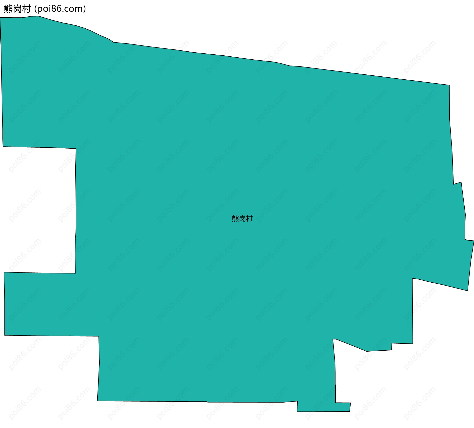 熊岗村边界地图