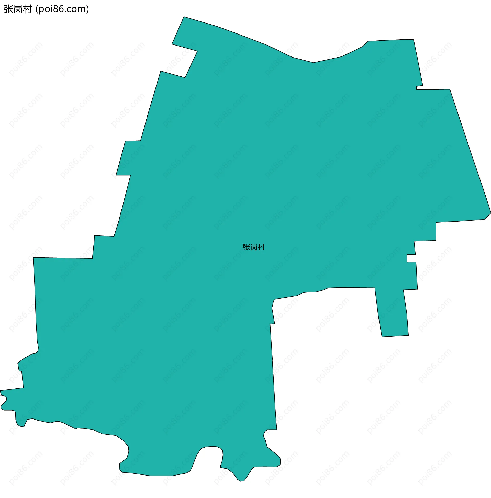 张岗村边界地图