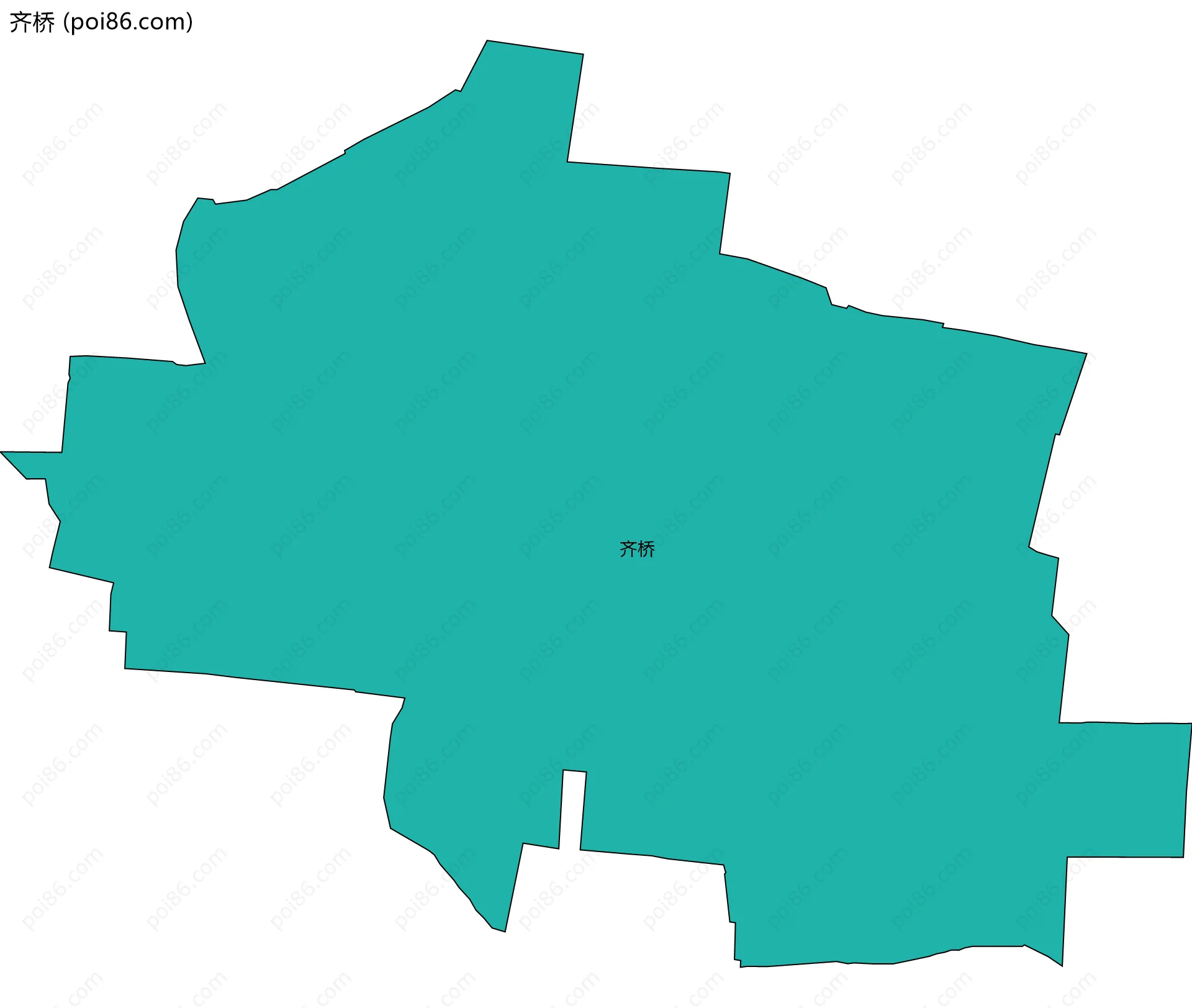 齐桥边界地图
