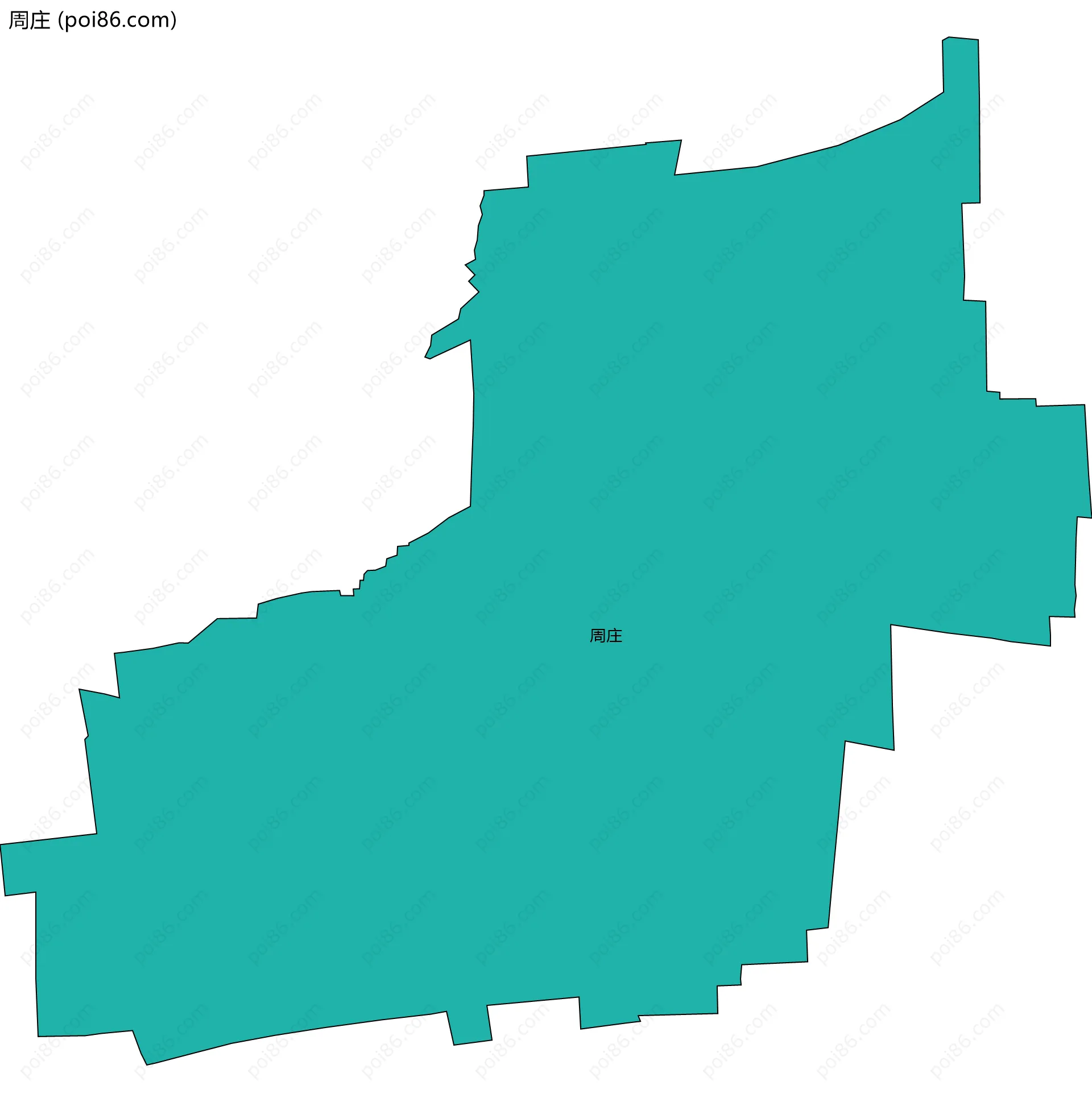 周庄边界地图