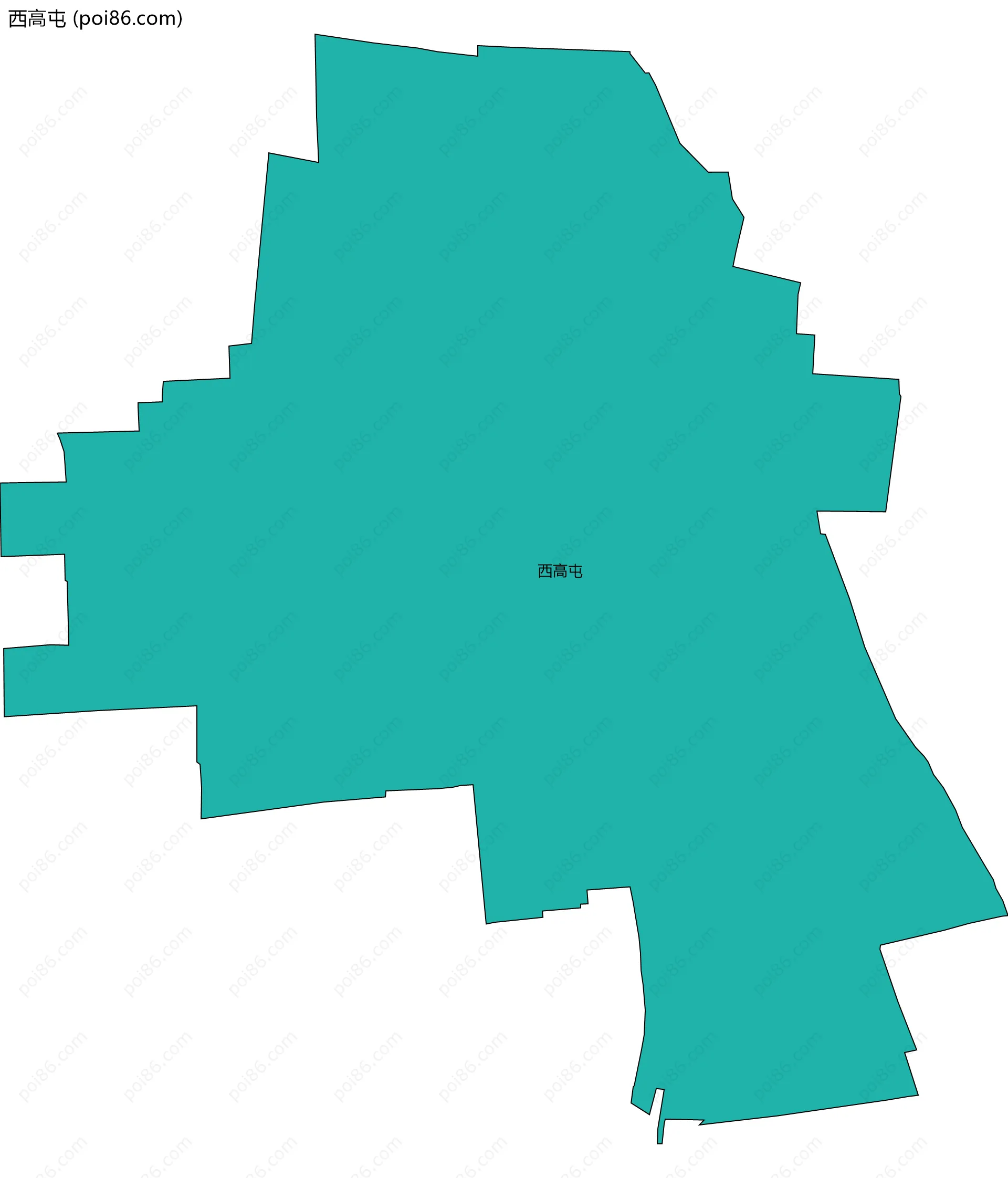 西高屯边界地图