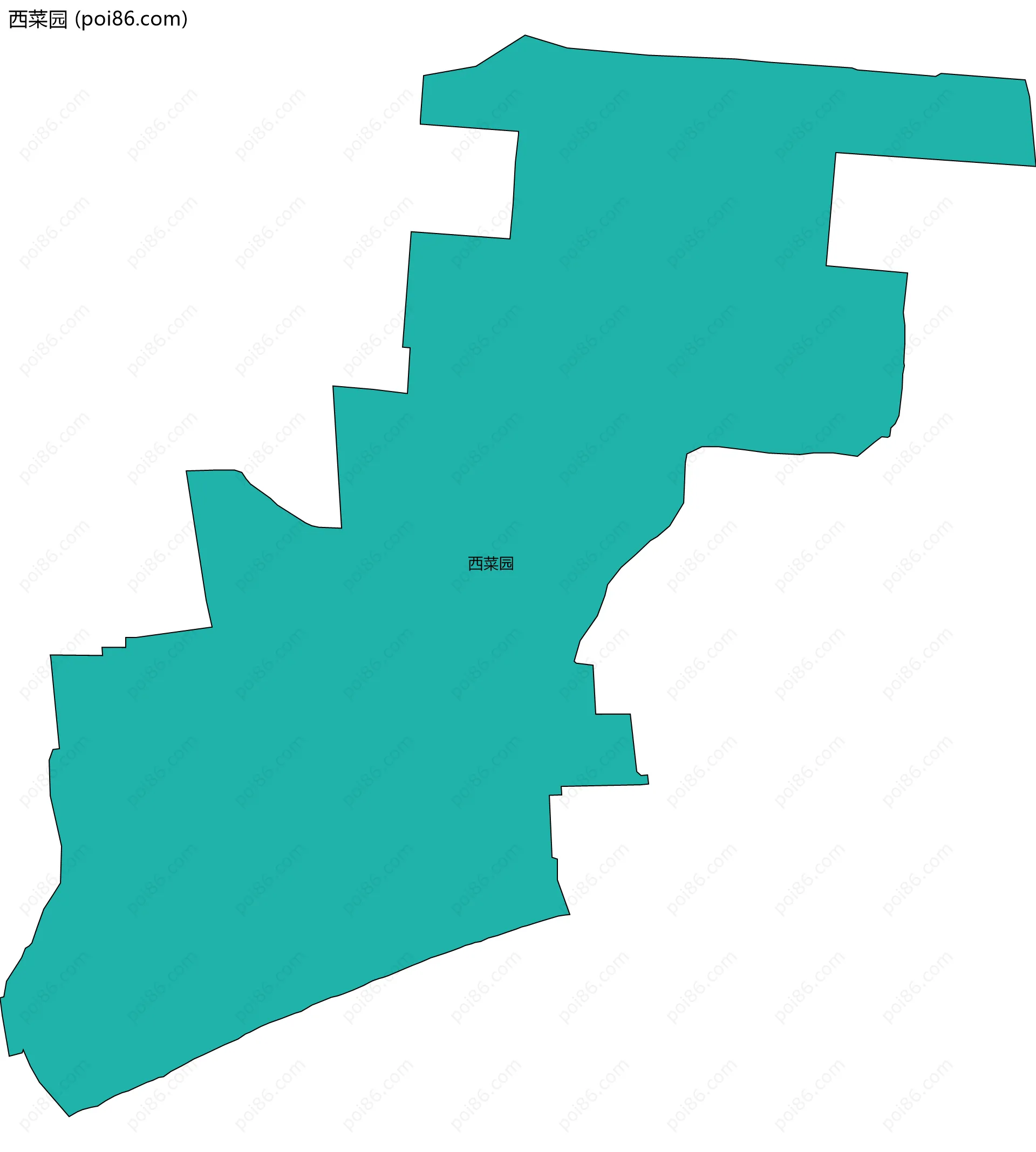 西菜园边界地图