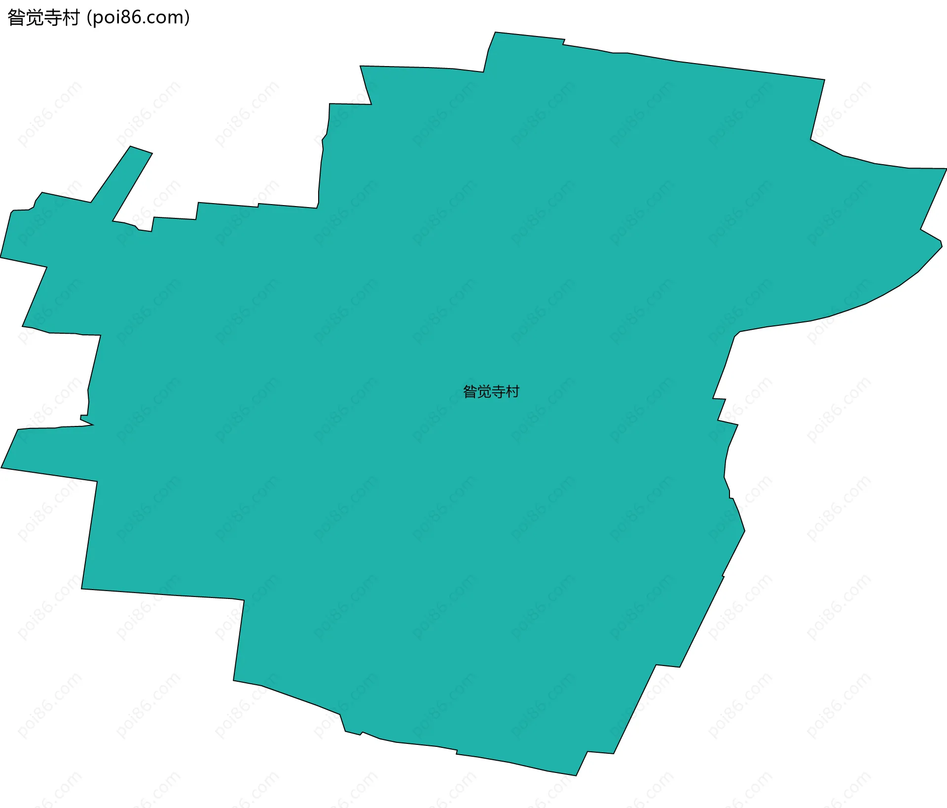 昝觉寺村边界地图