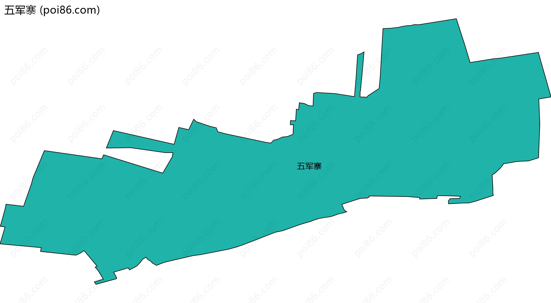 五军寨边界地图