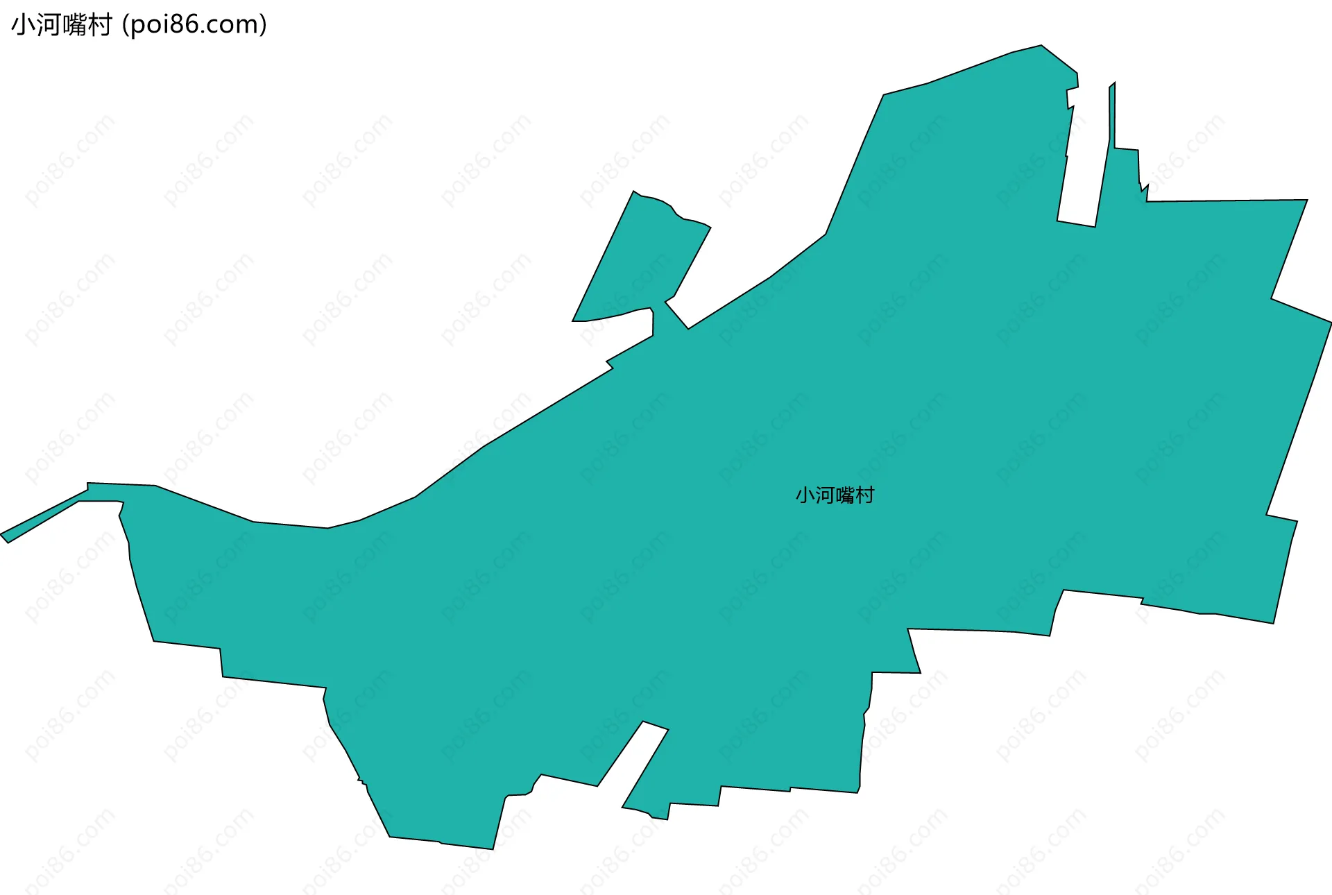 小河嘴村边界地图