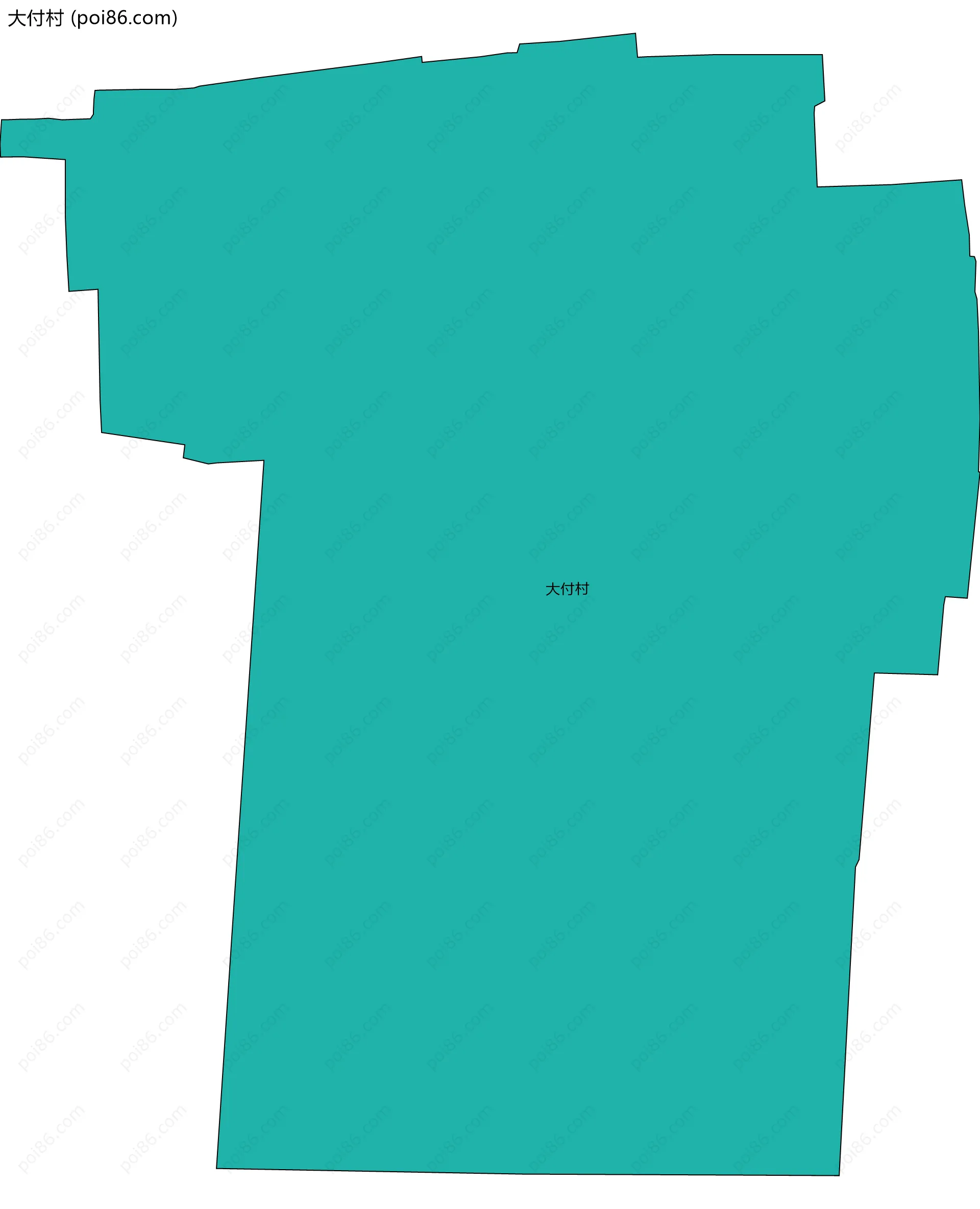 大付村边界地图