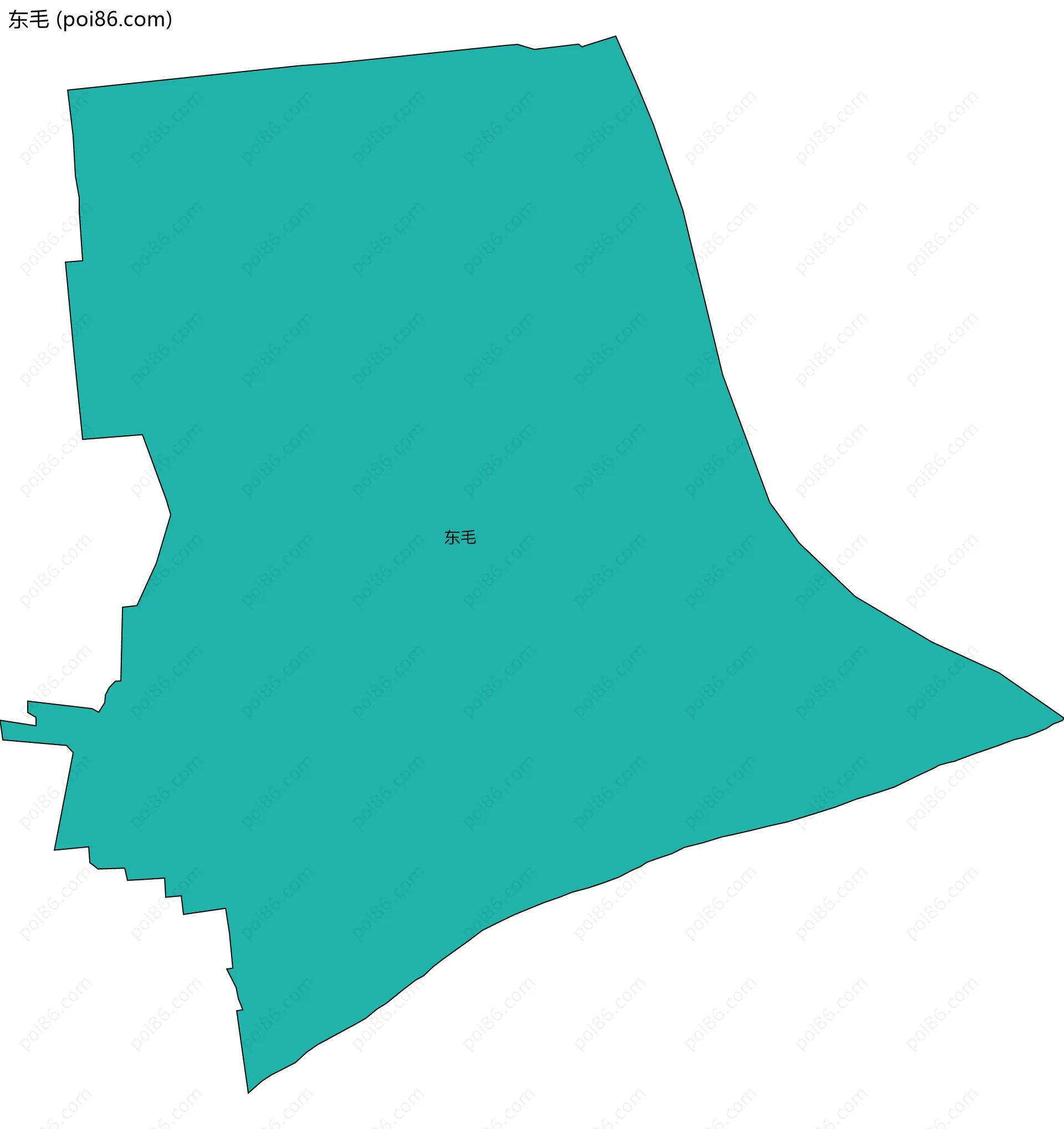 东毛边界地图