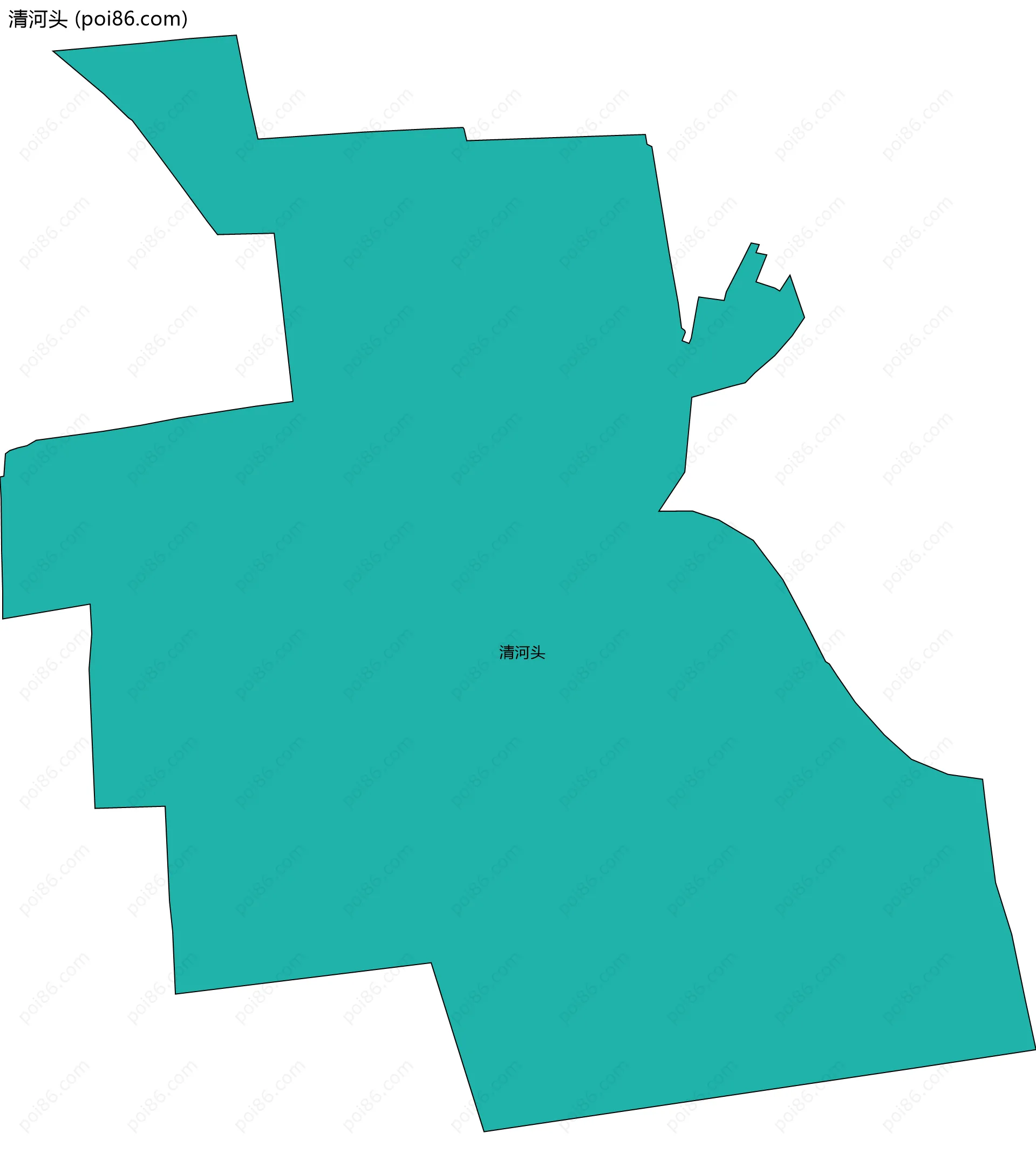 清河头边界地图