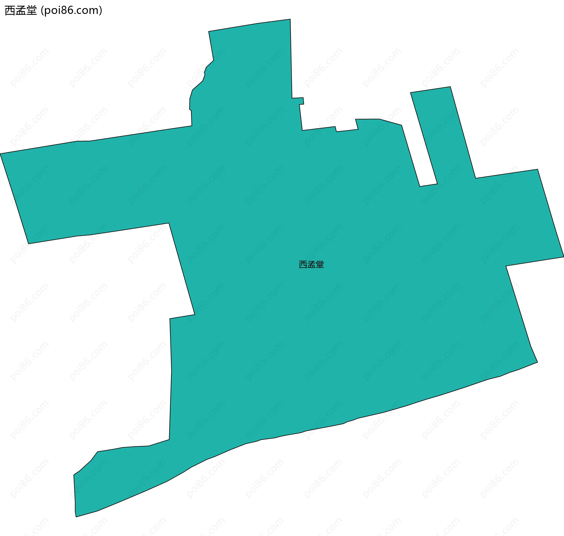 西孟堂边界地图