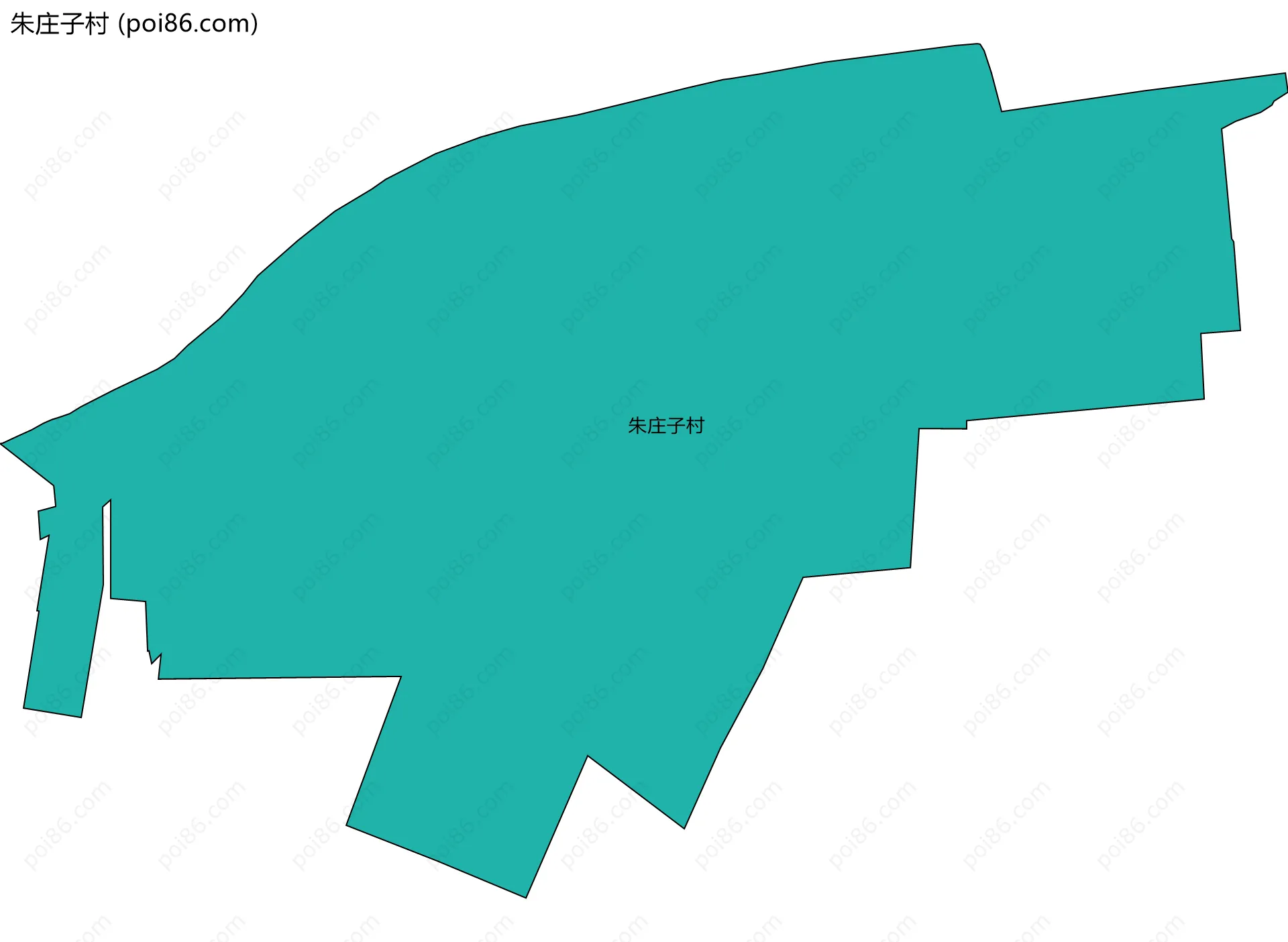 朱庄子村边界地图