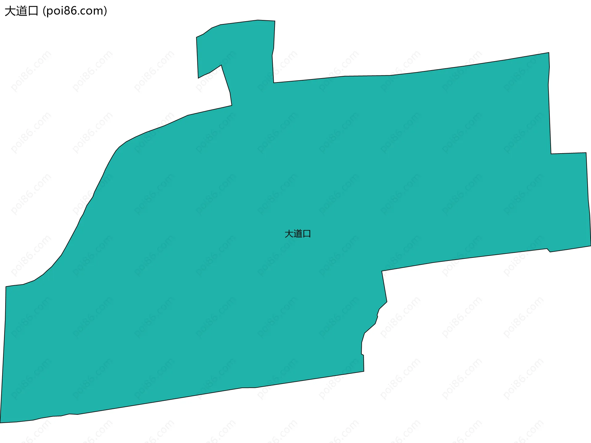 大道口边界地图