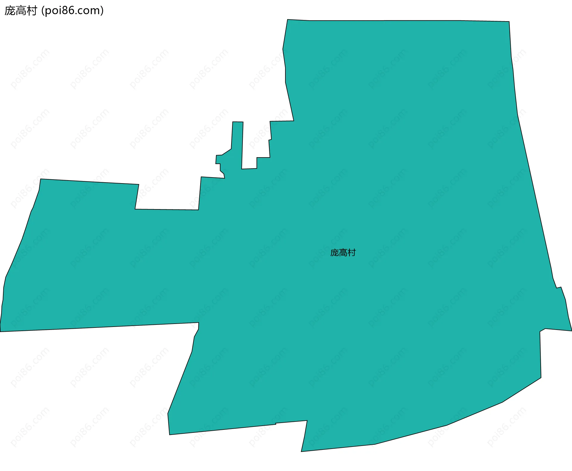 庞高村边界地图