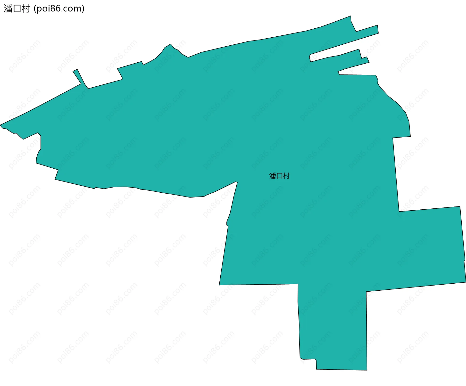 潘口村边界地图