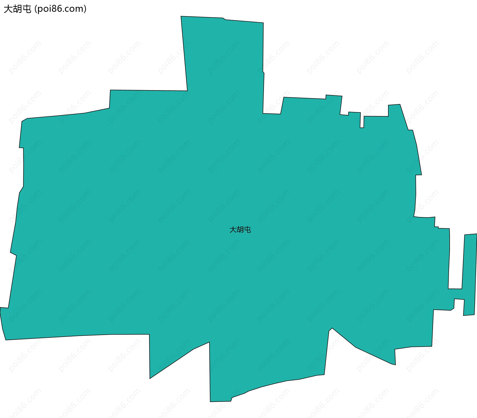 大胡屯边界地图