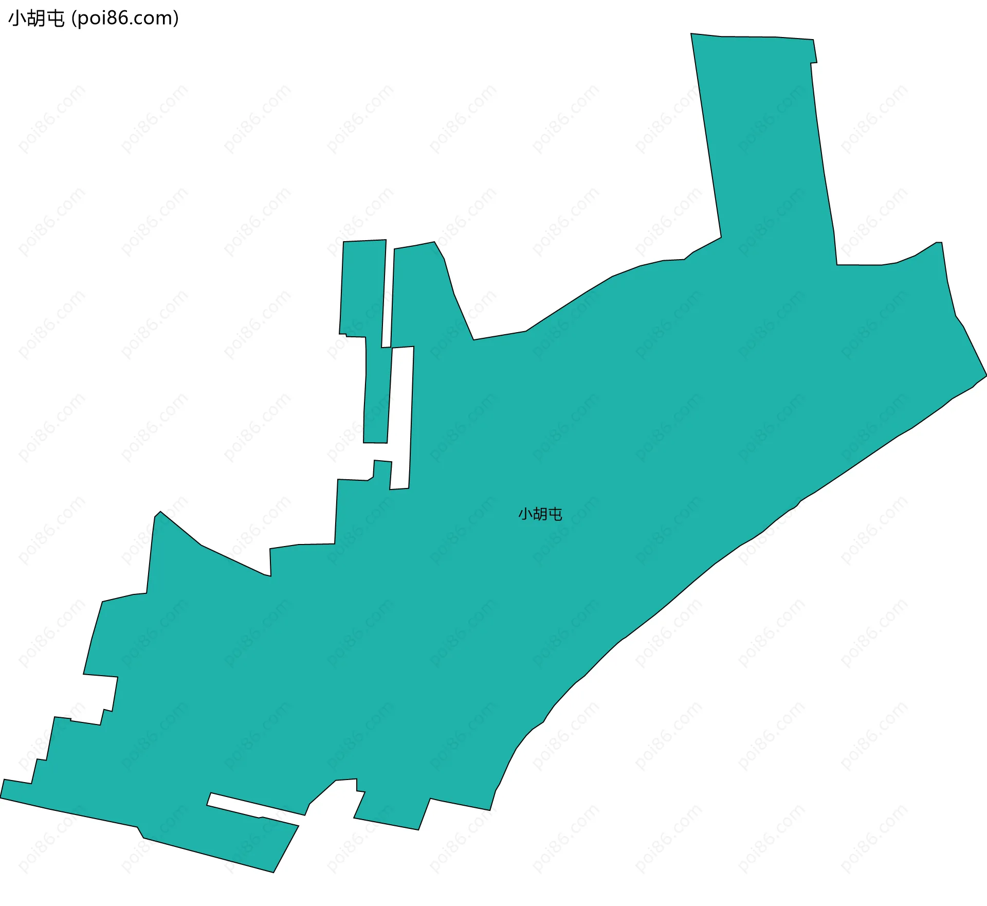 小胡屯边界地图