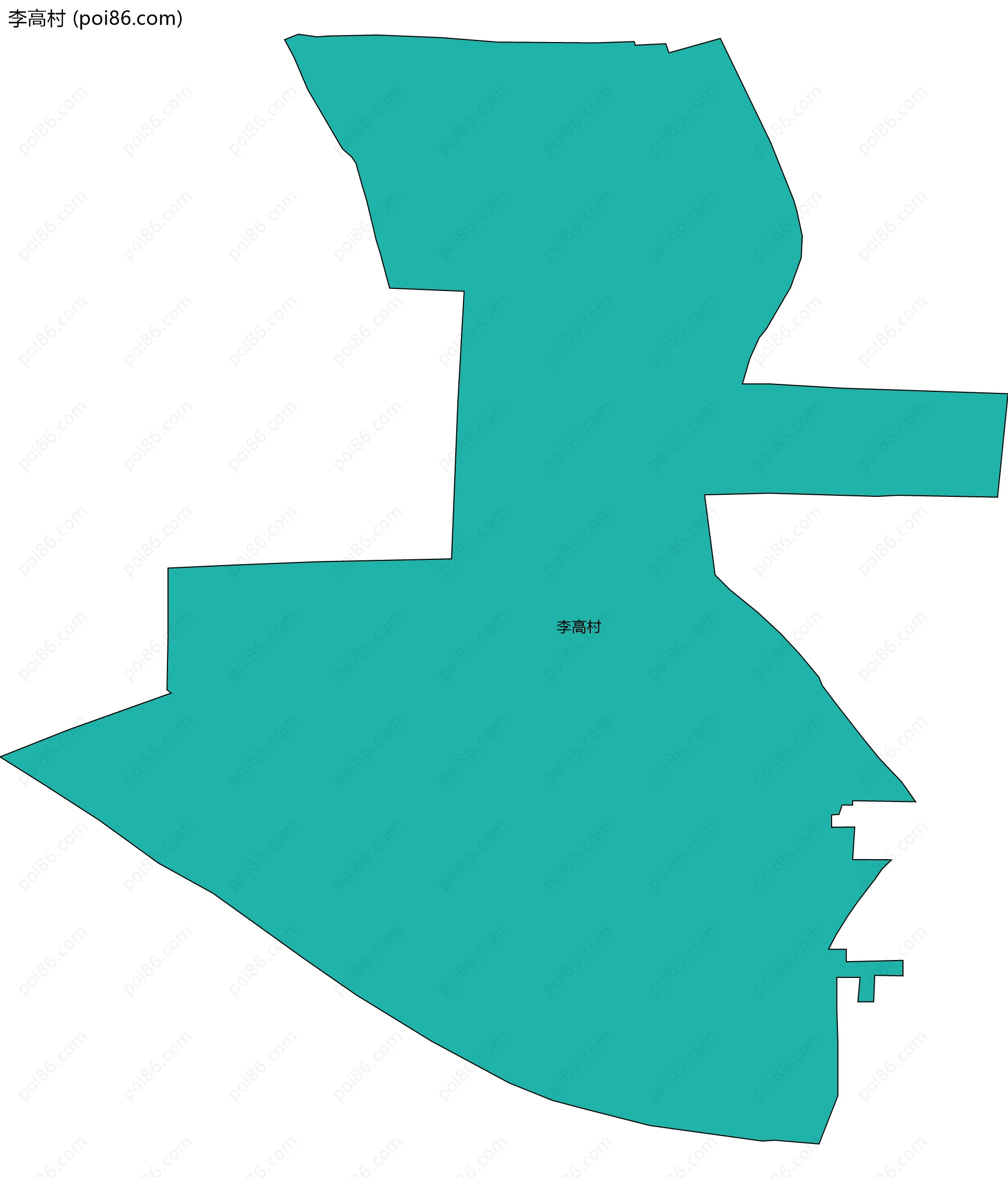 李高村边界地图
