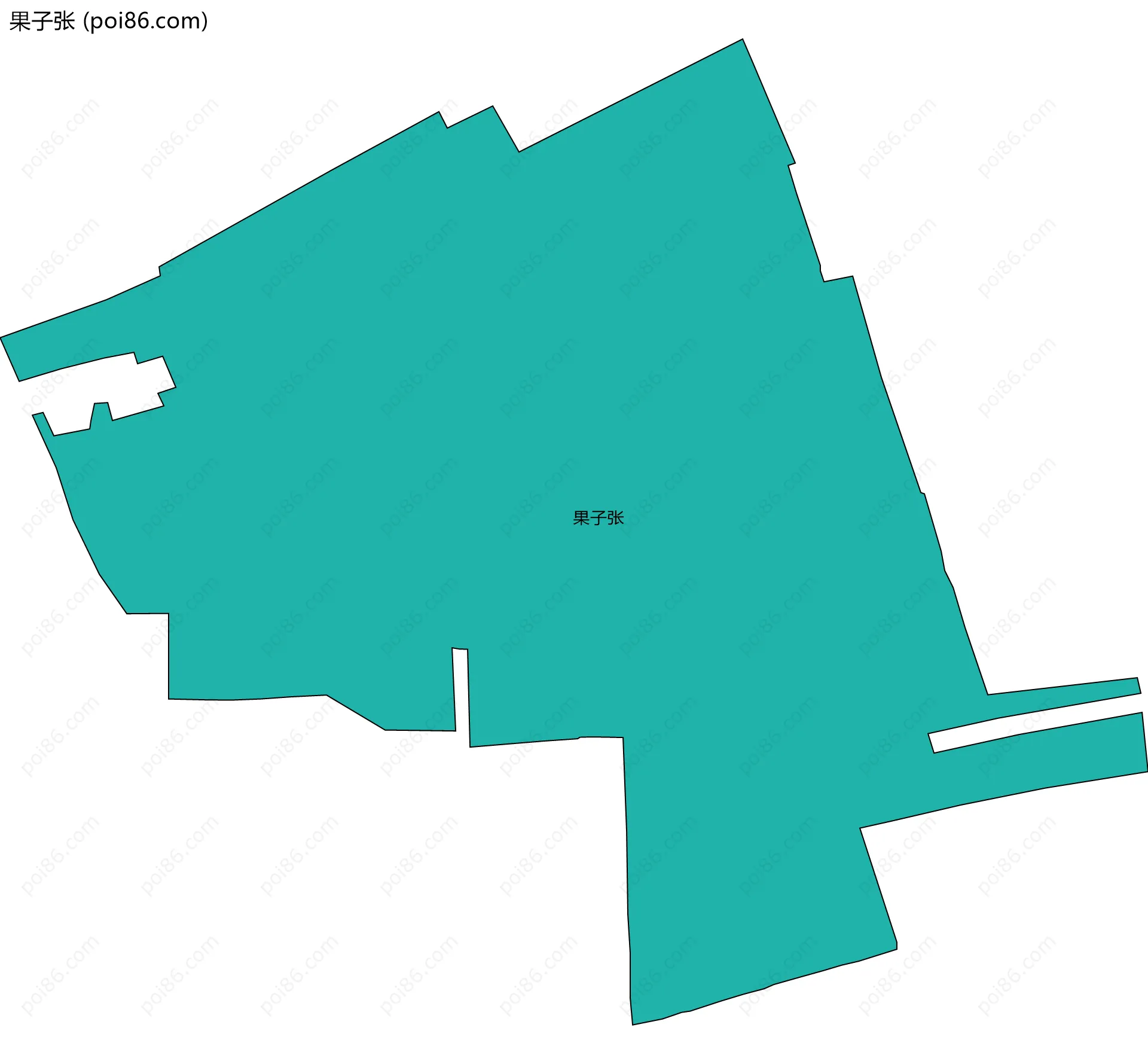 果子张边界地图