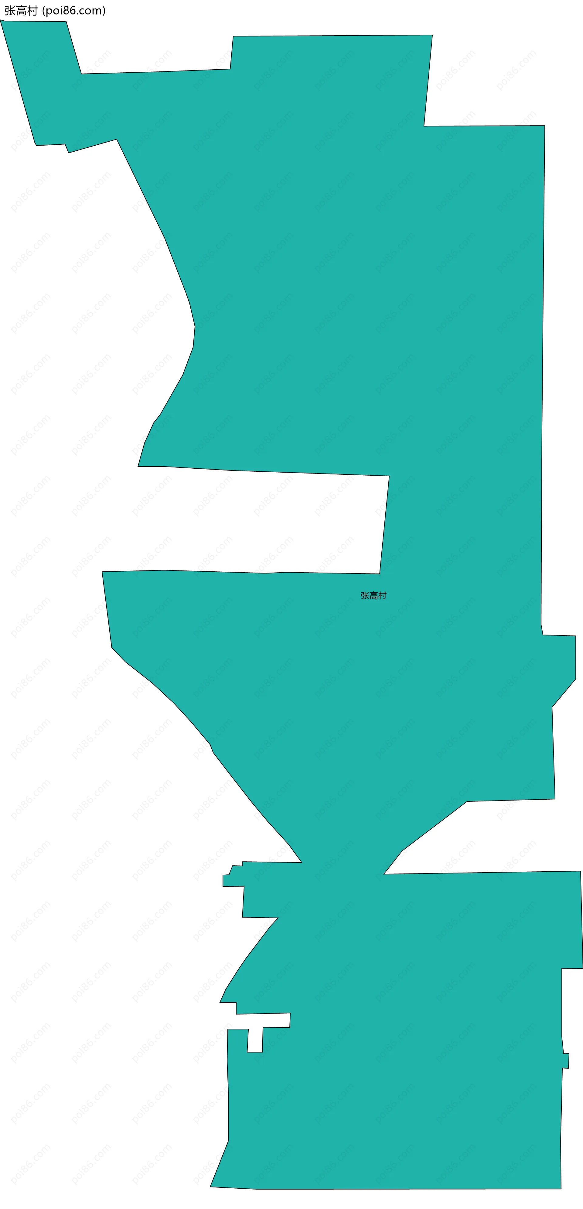 张高村边界地图