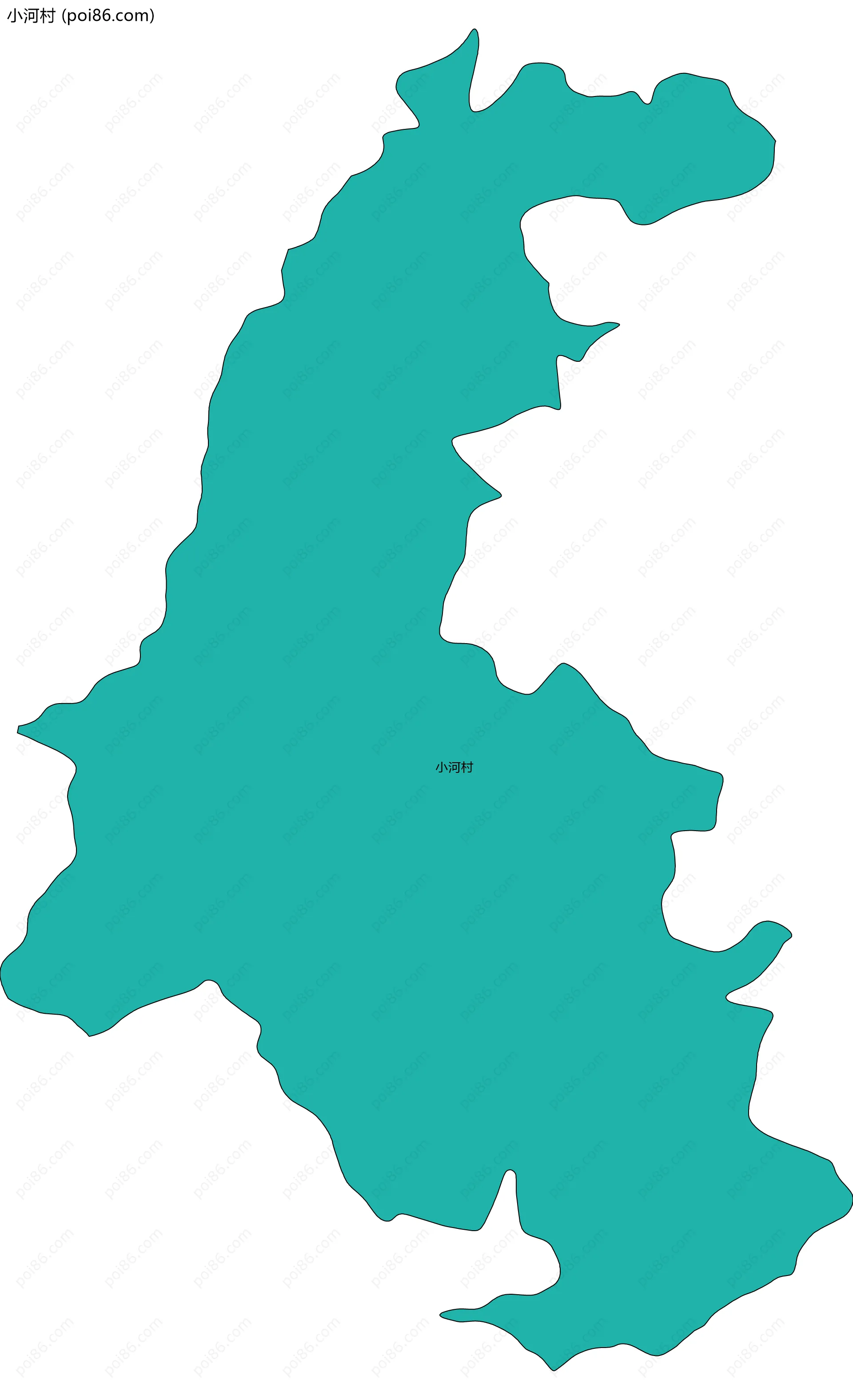 小河村边界地图