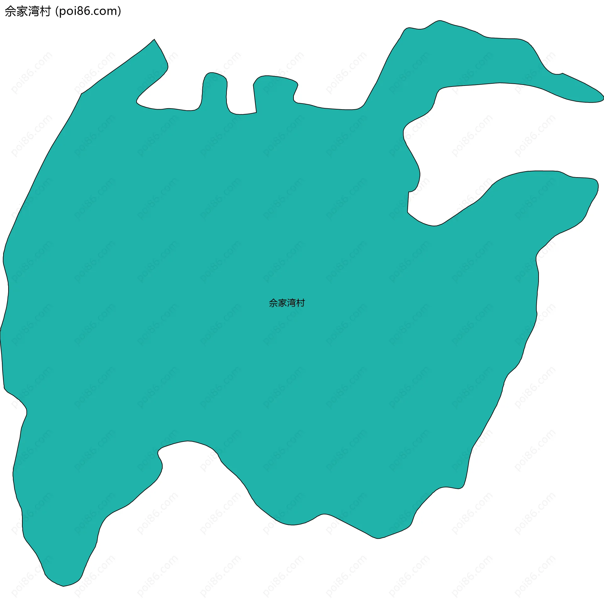 佘家湾村边界地图