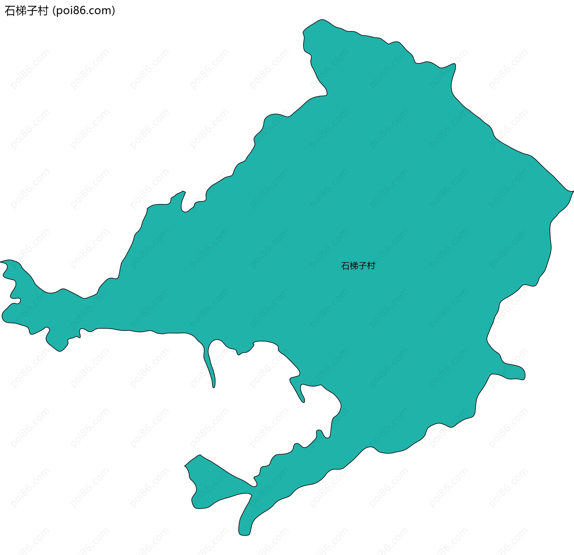 石梯子村边界地图
