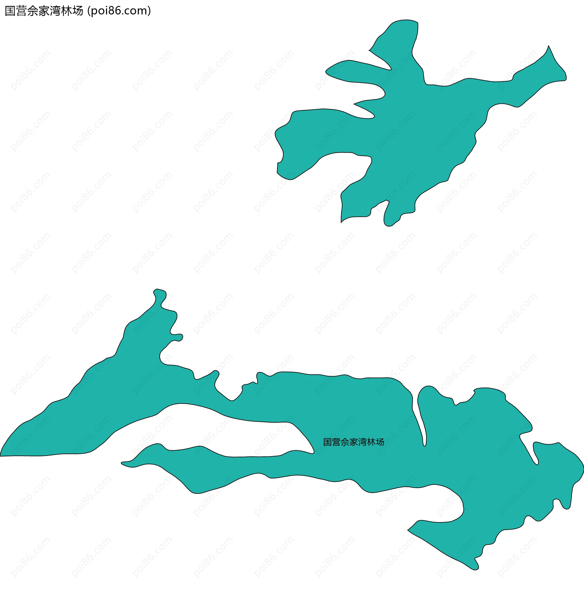 国营佘家湾林场边界地图
