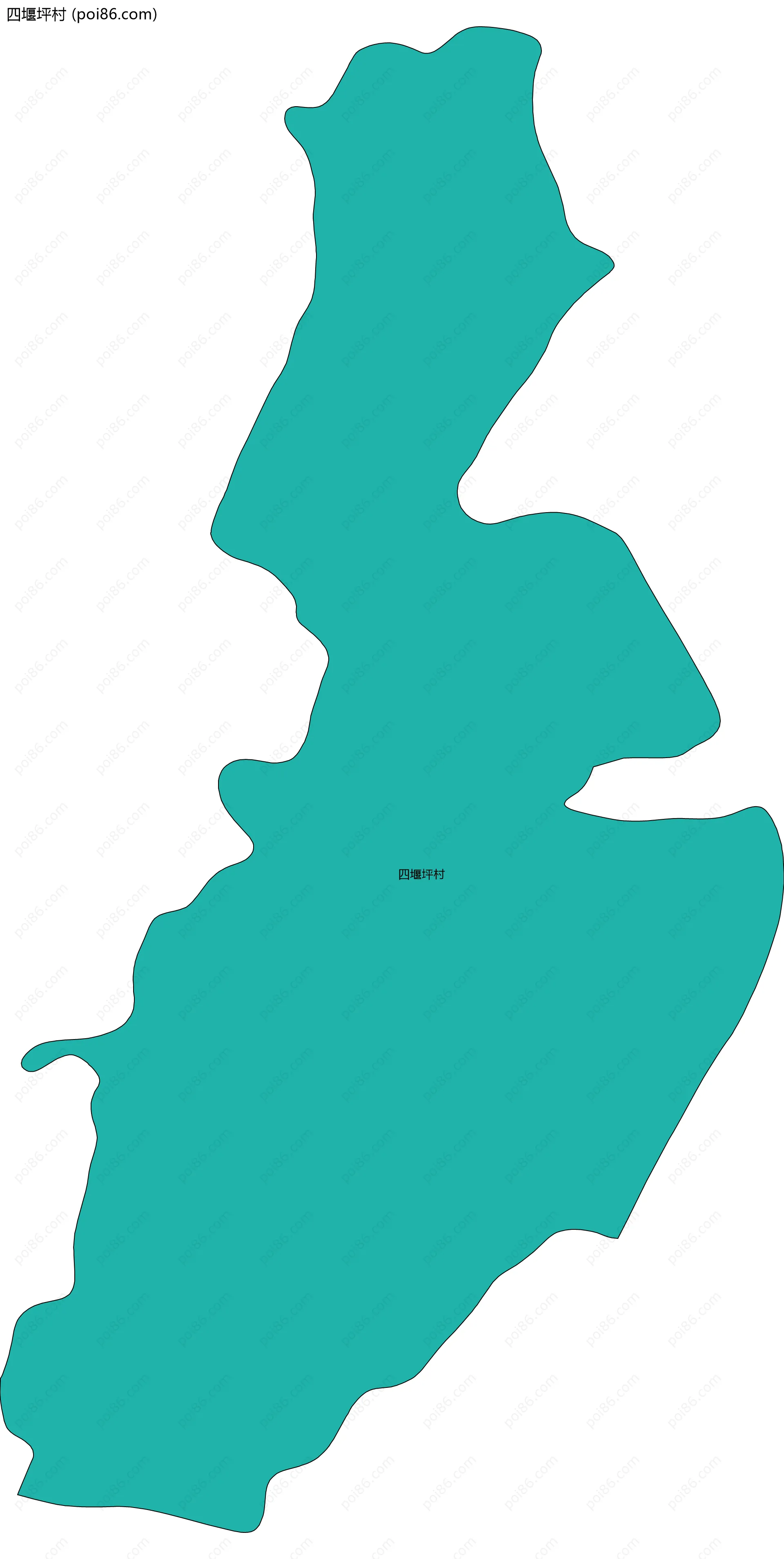 四堰坪村边界地图