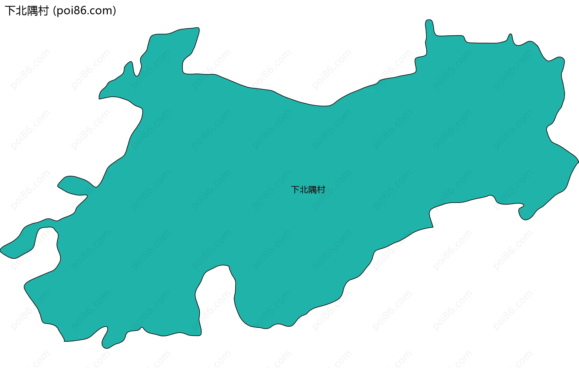 下北隅村边界地图