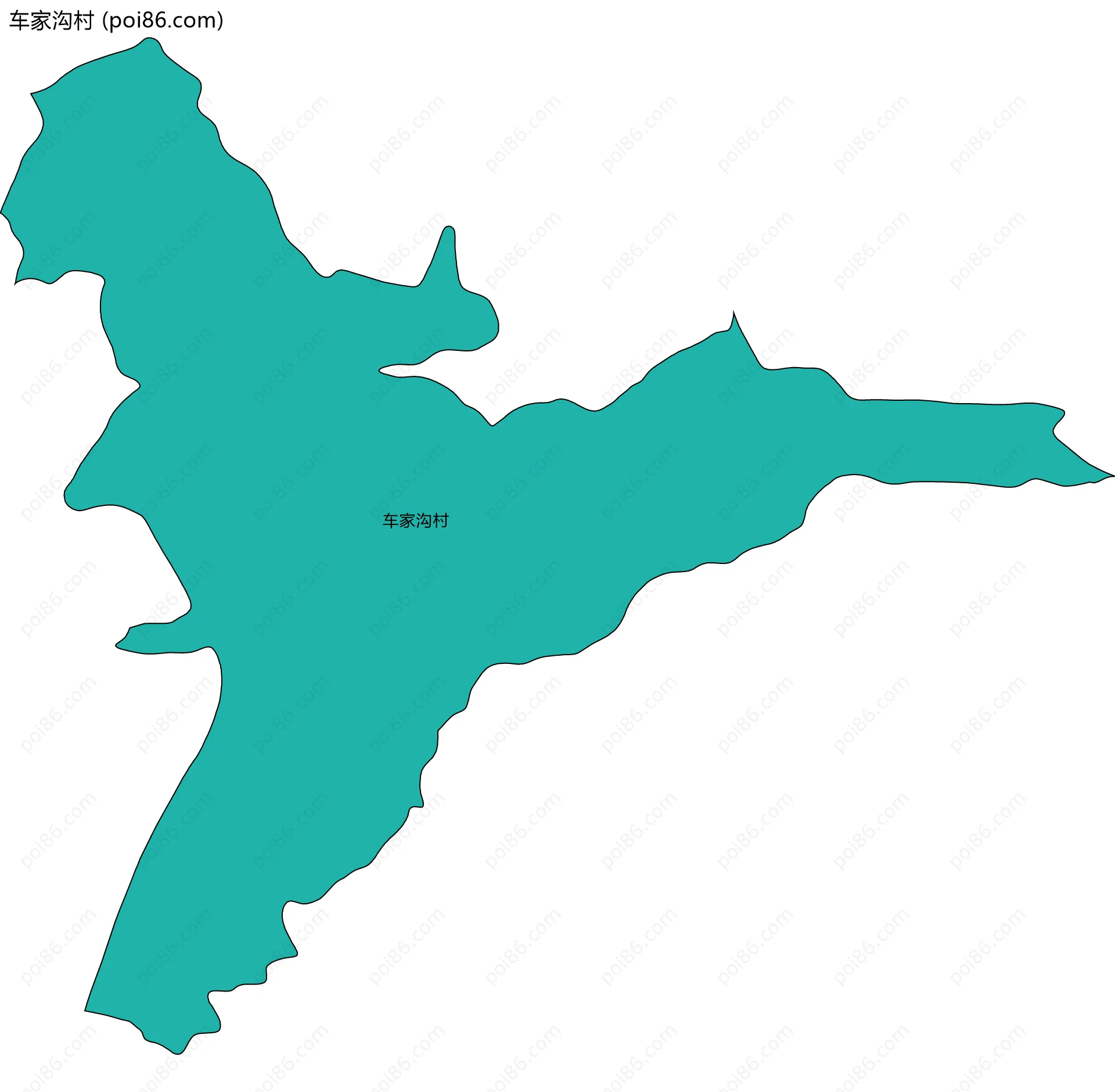 车家沟村边界地图