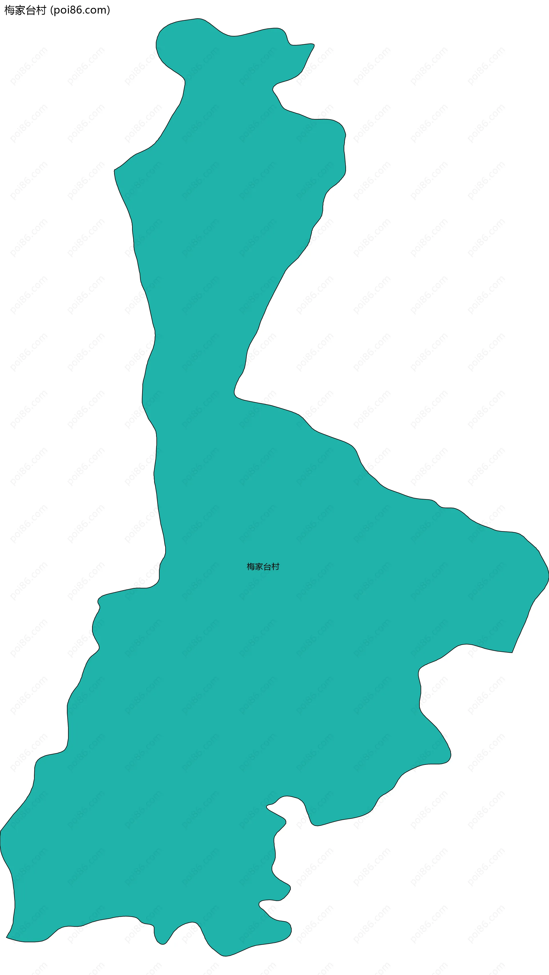 梅家台村边界地图