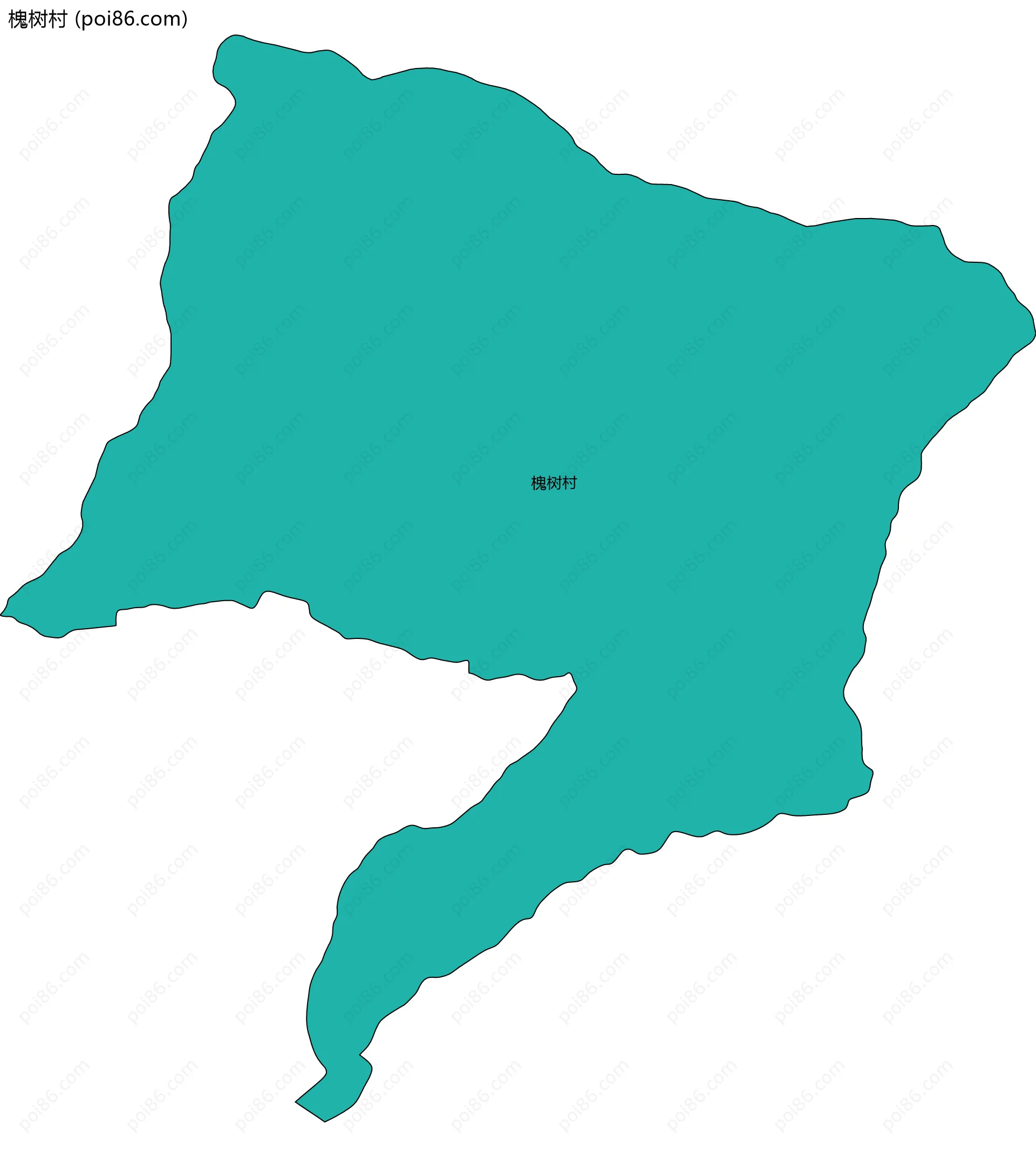 槐树村边界地图