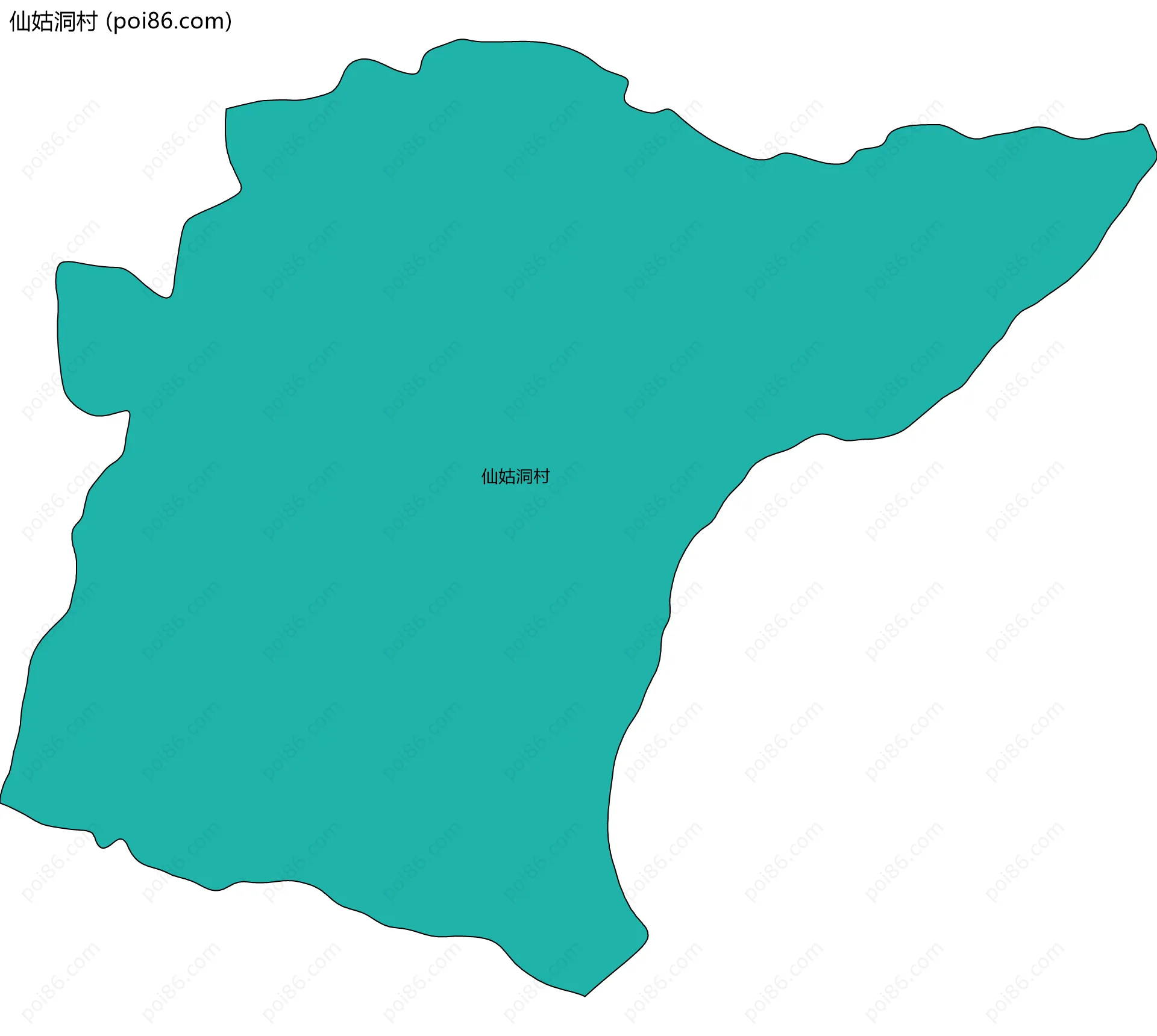 仙姑洞村边界地图